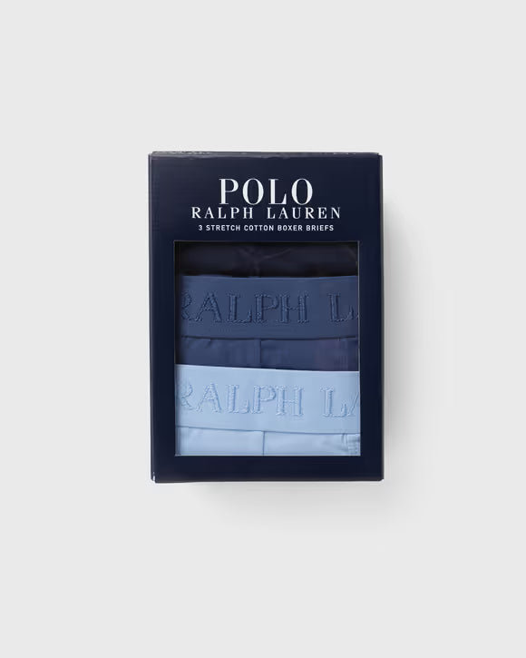 Polo Ralph Lauren miesten alushousut Stretch Cotton Boxer Brief 3-Pack, tummansininen