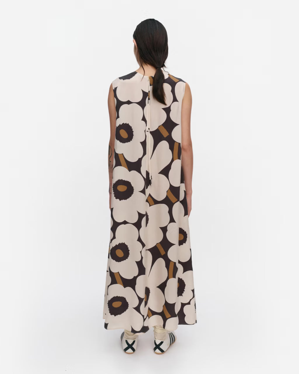 Marimekko mekko Migot Unikko, kuosillinen beige