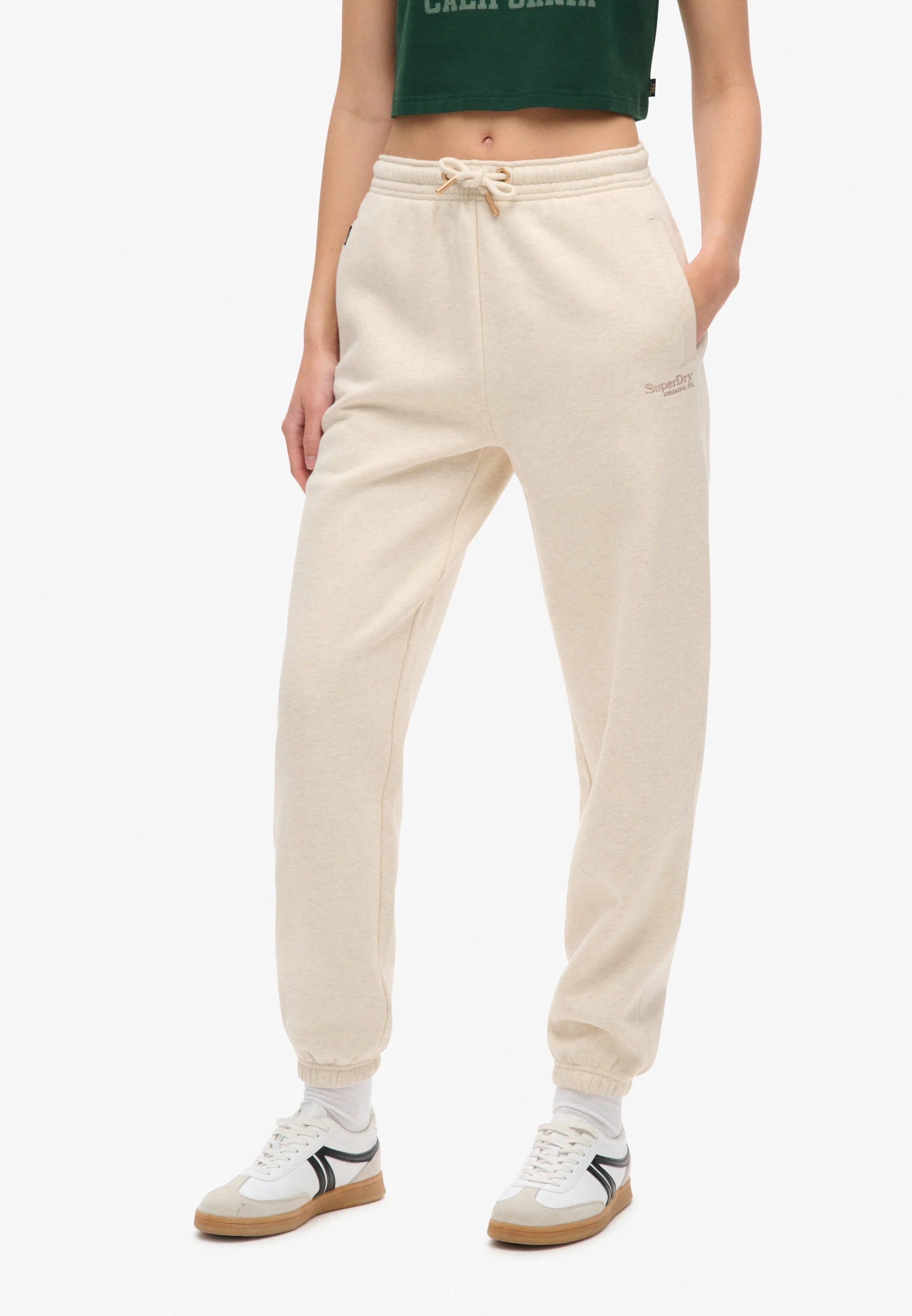 Superdry naisten collegehousut, Essential Logo Jogger Hb Hiekka