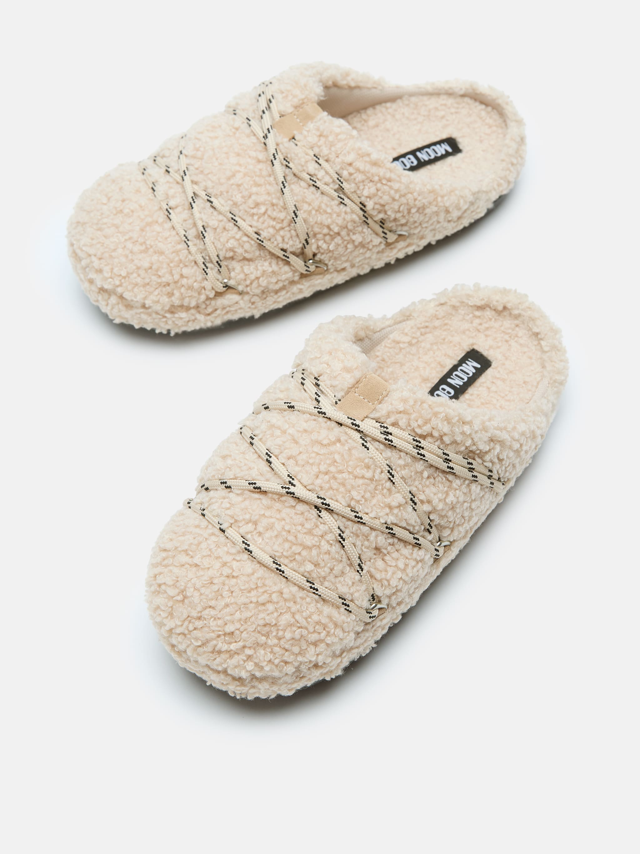 Moon Boot tossut MB Teddy Slipper, hiekka