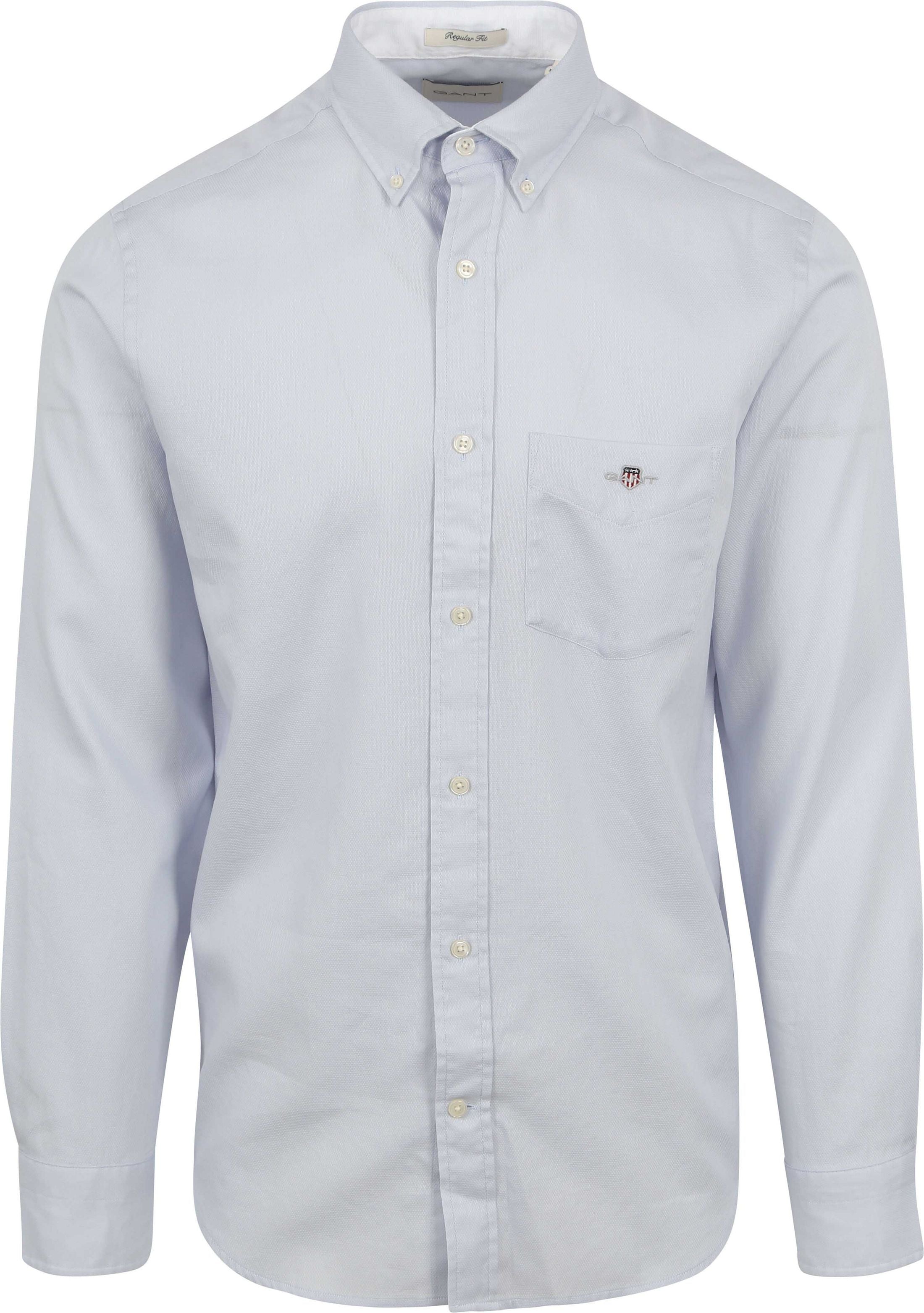 Gant miesten kauluspaita Reg Honey Comb Texture Shirt, vaaleansininen
