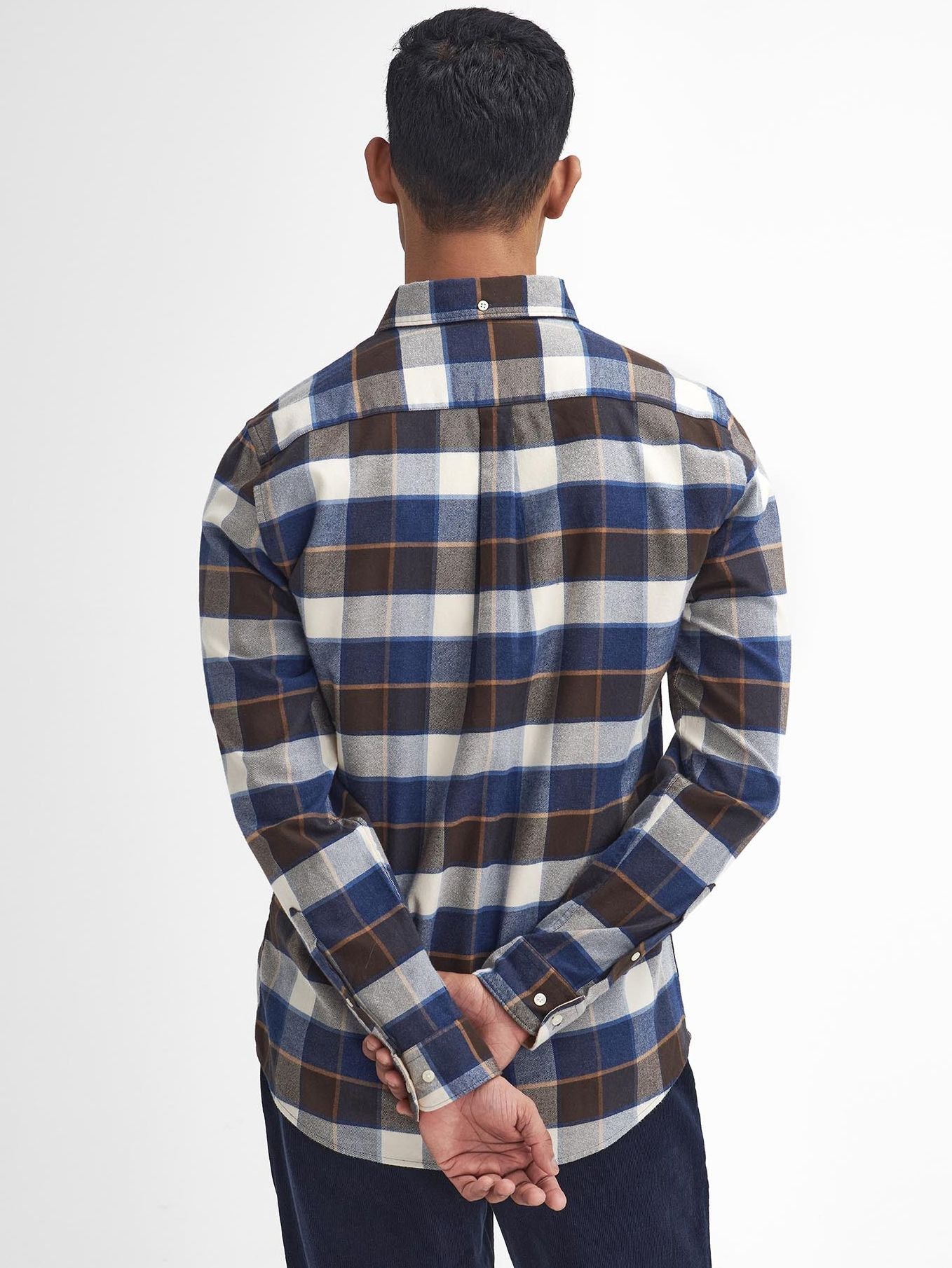 Barbour miesten kauluspaita Valley Tartan Flannel, sininen ruutu
