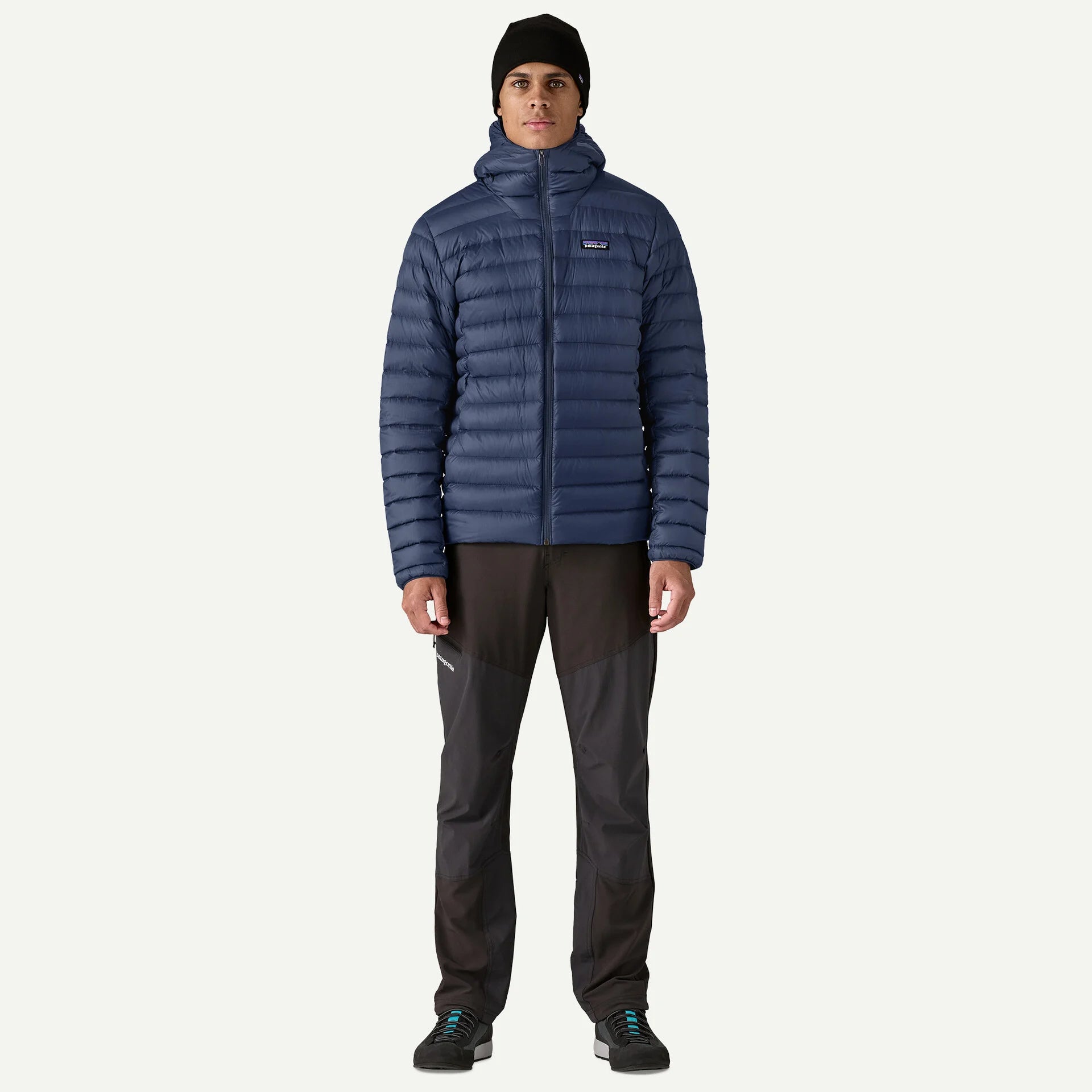 Patagonia miesten untuvatakki Down Sweater Hoody, tummansininen
