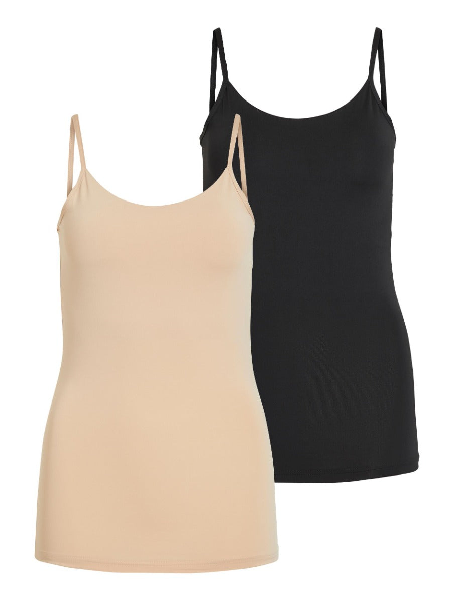 Vila Naisten Narutoppi VISURFACE STRAP TOP NEW Beige