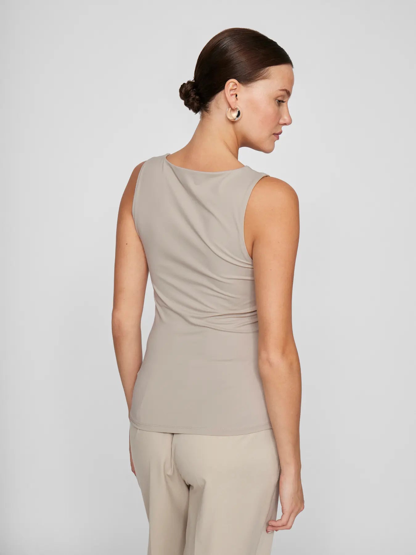 VIKENZA U-NECK S/L TANK TOP REV - NOOS Silver Gray