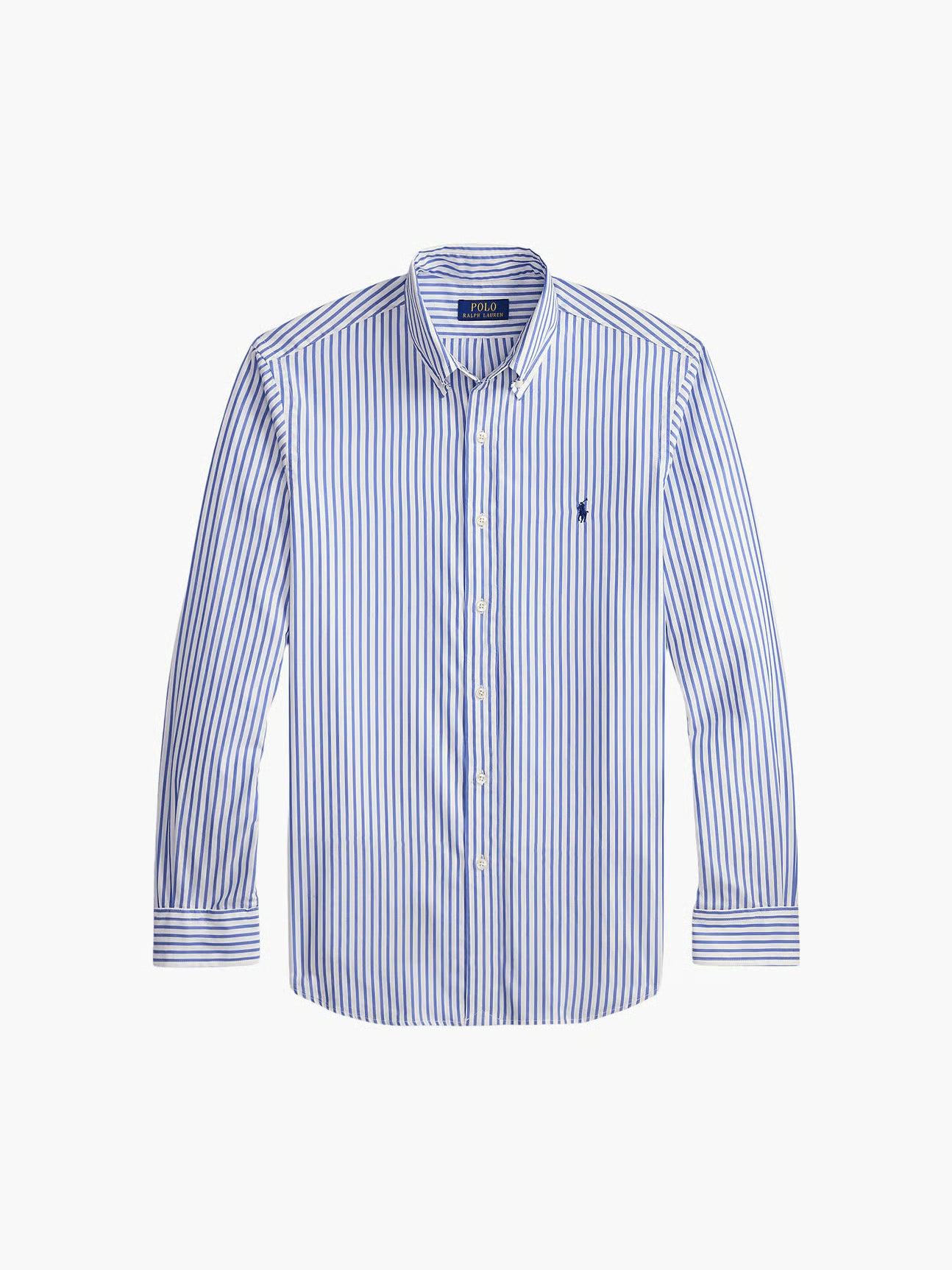 Polo Ralph Lauren miesten kauluspaita Long Sleeve Shirt Cotton Stripe, raidallinen sininen