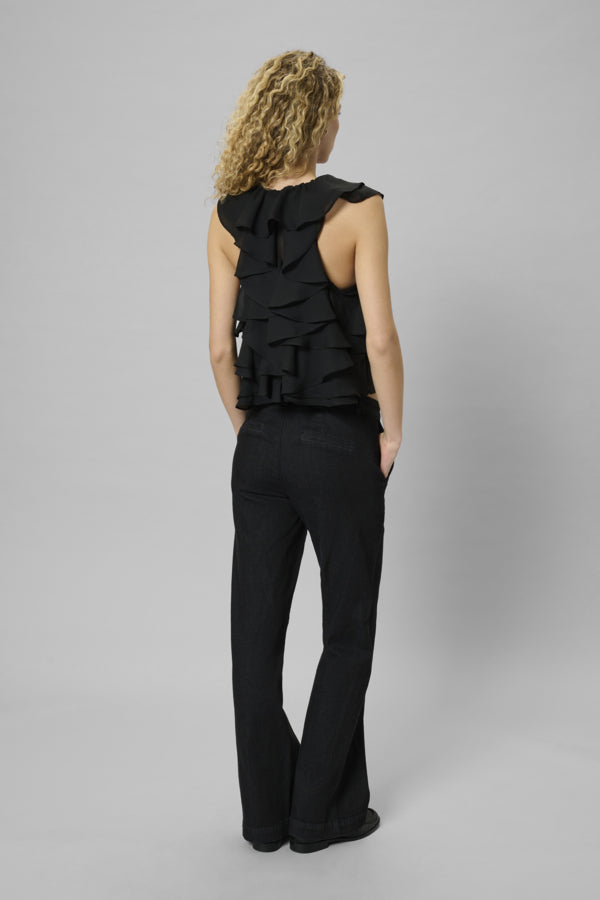 My Essential Wardrobe Eiko Florence Top, musta