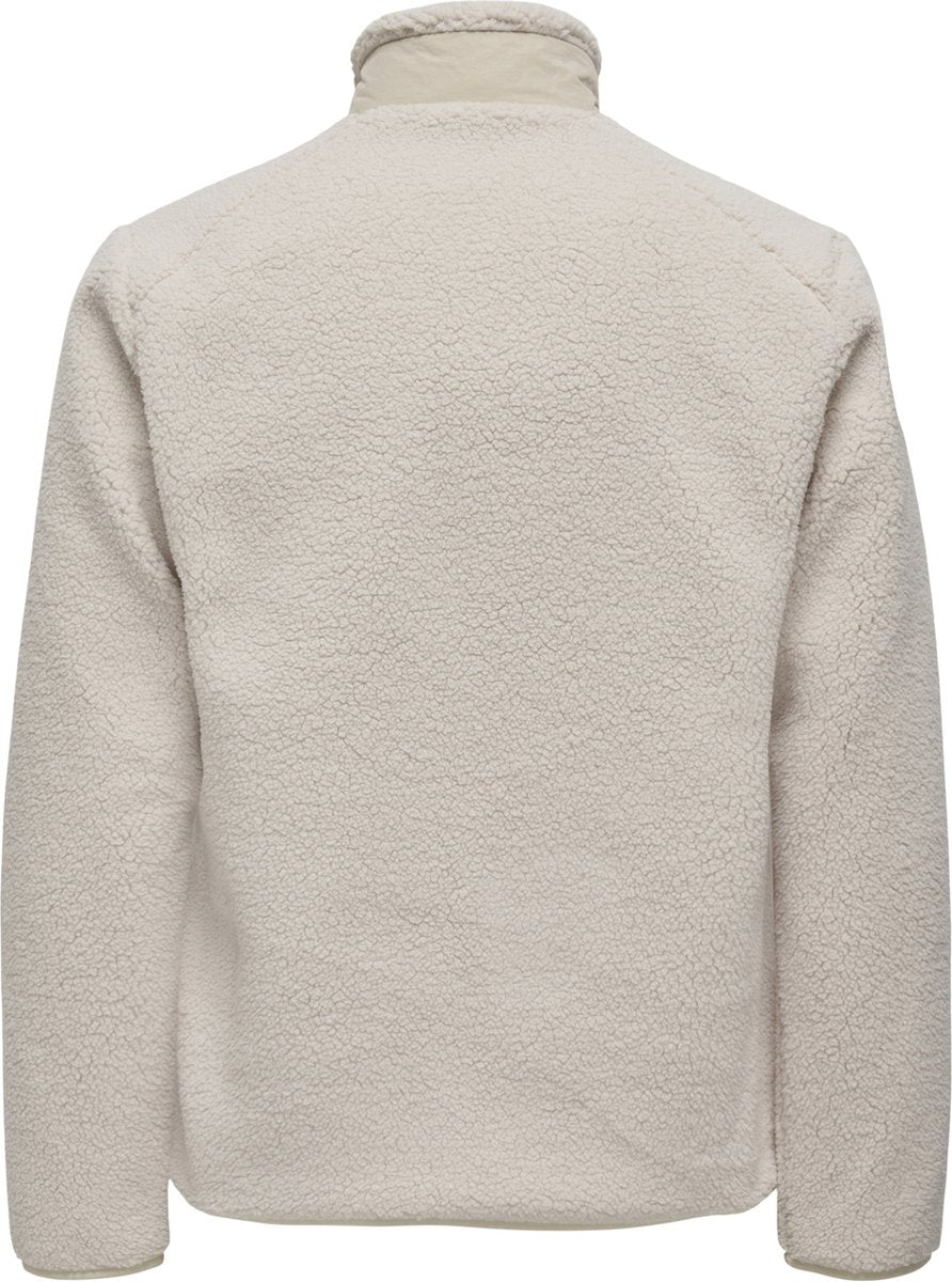 Only and Sons miesten teddytakki Dallas Sherpa Jacket, Silver Lining