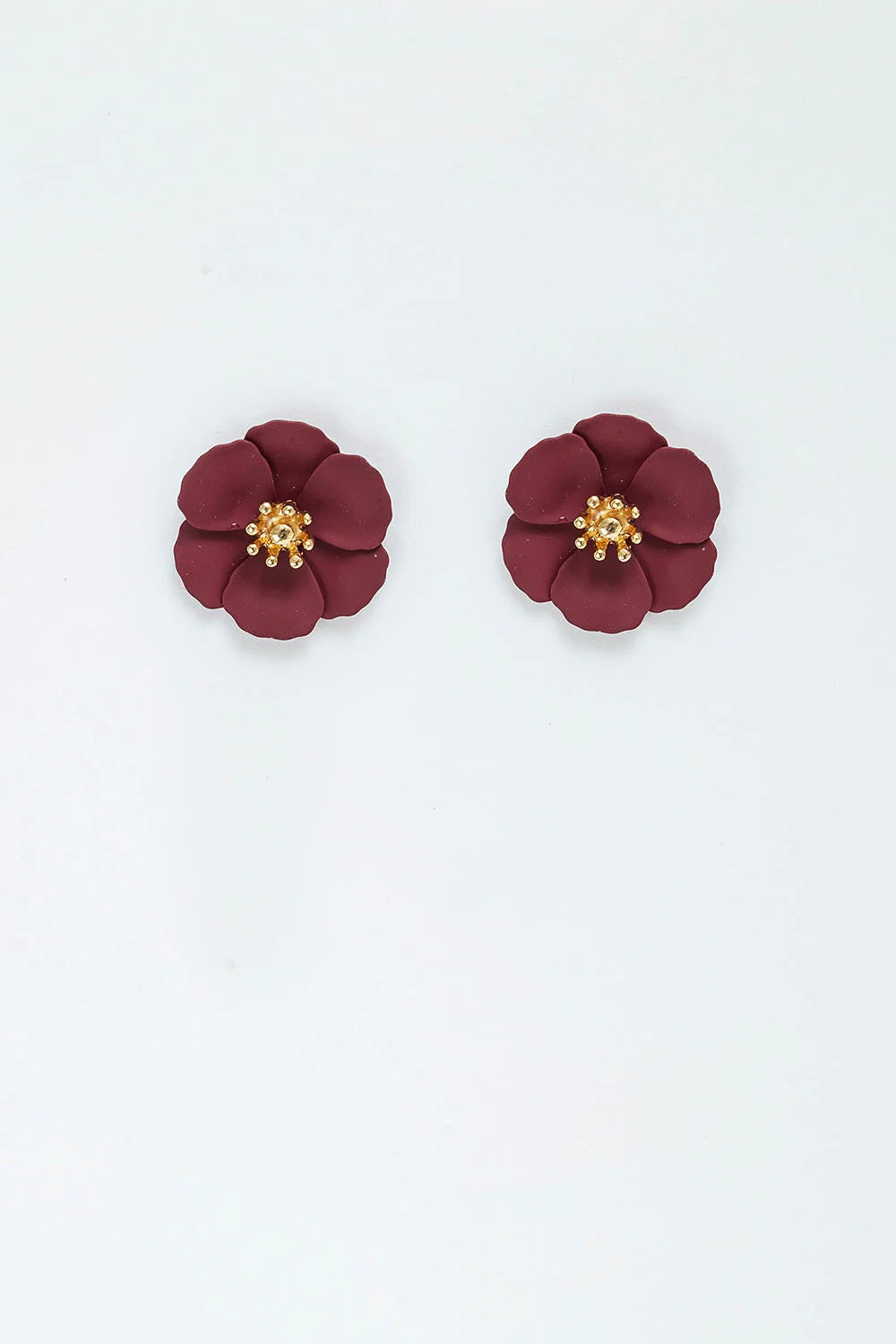 FLOWER SMALL EARRINGS VIININPUNAINEN