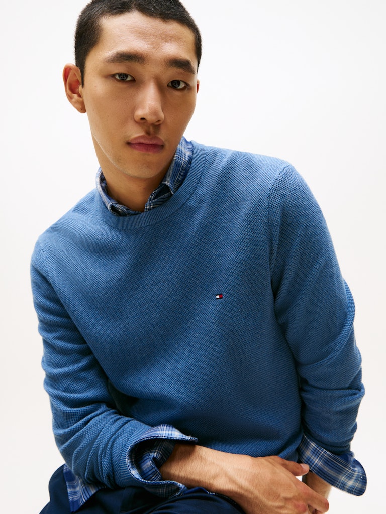 K ESSENTIAL STRUCTURE CREW NECK SININEN, INDIGO