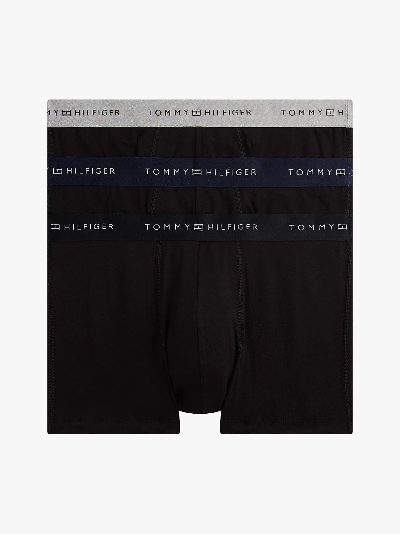 Tommy Hilfiger miesten bokserit 3P Trunk Metallic WB, musta