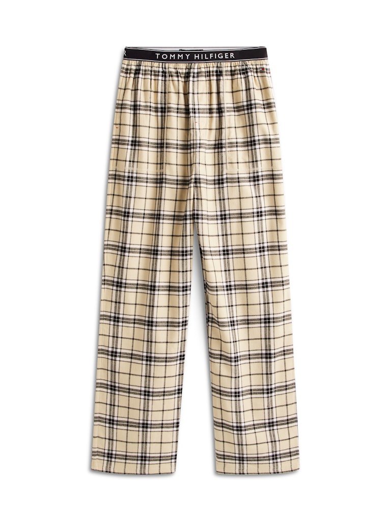 Tommy Hilfiget Relaxed Flannel PJ Set, Boxed beige