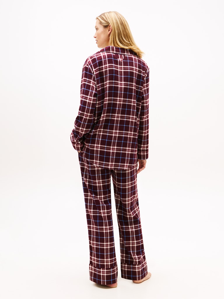 LS FLNL SHIRT PJ PANTS SET PUNAINEN RUUTU