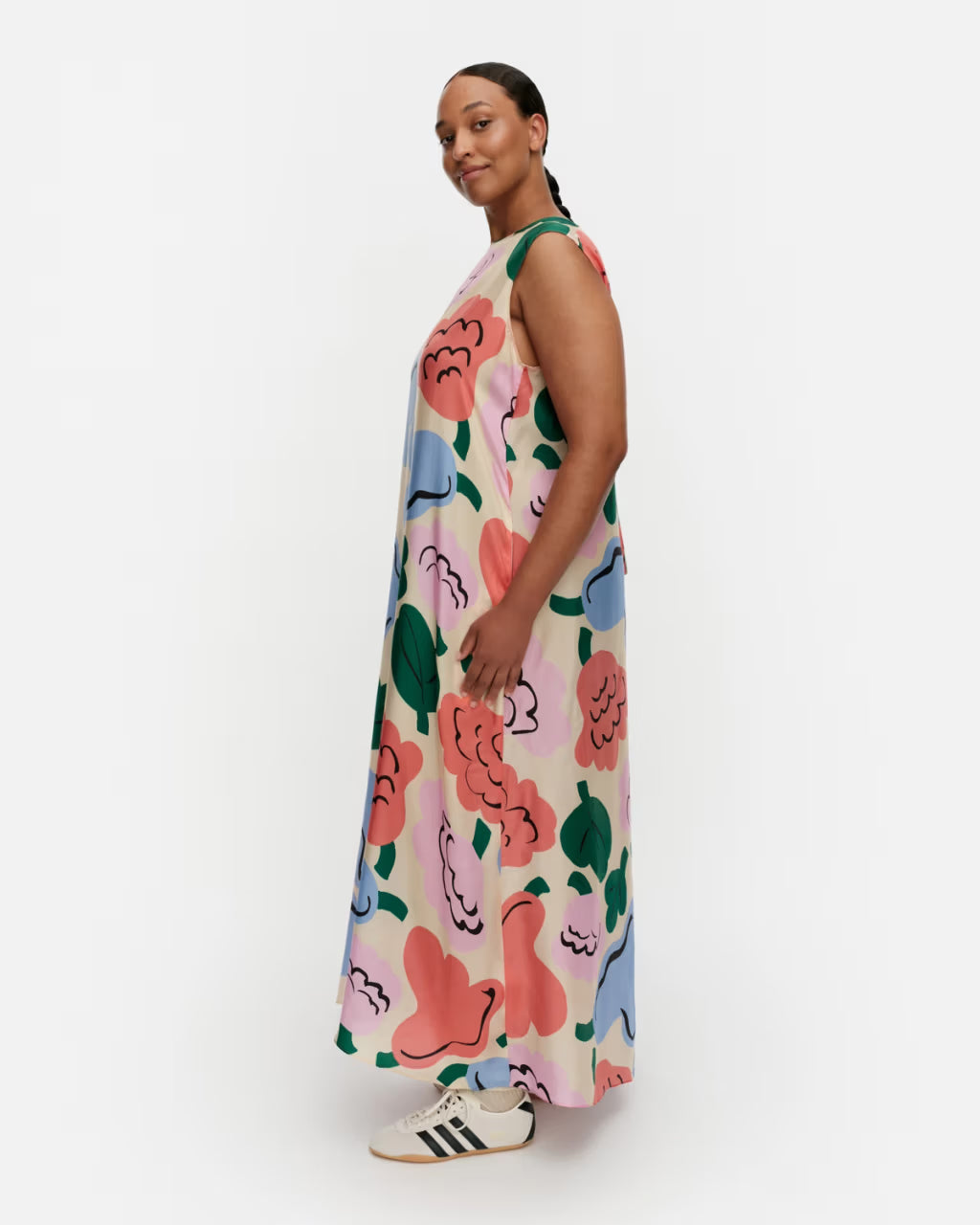 Marimekko naisten midimekko Migot Kukasta Kukkaan, monivärinen kuosi