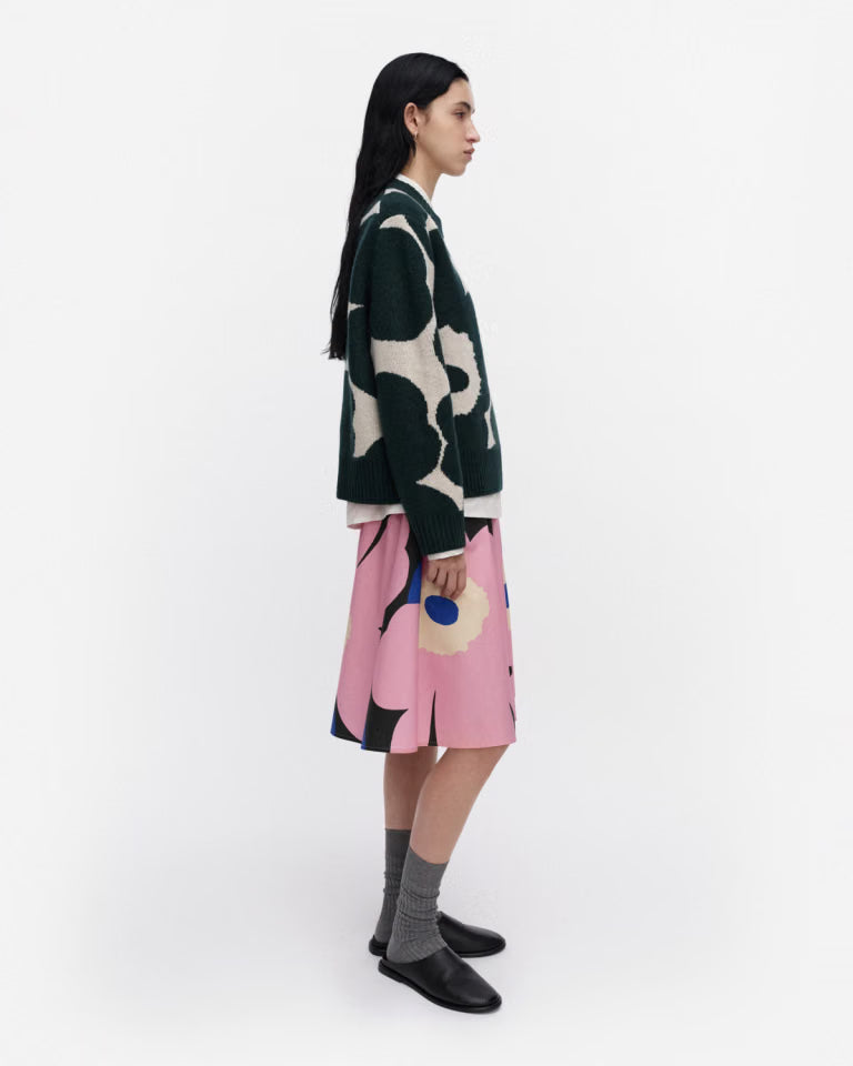Marimekko naisten neulepusero RWS Virtaus Unikko, musta kuosi