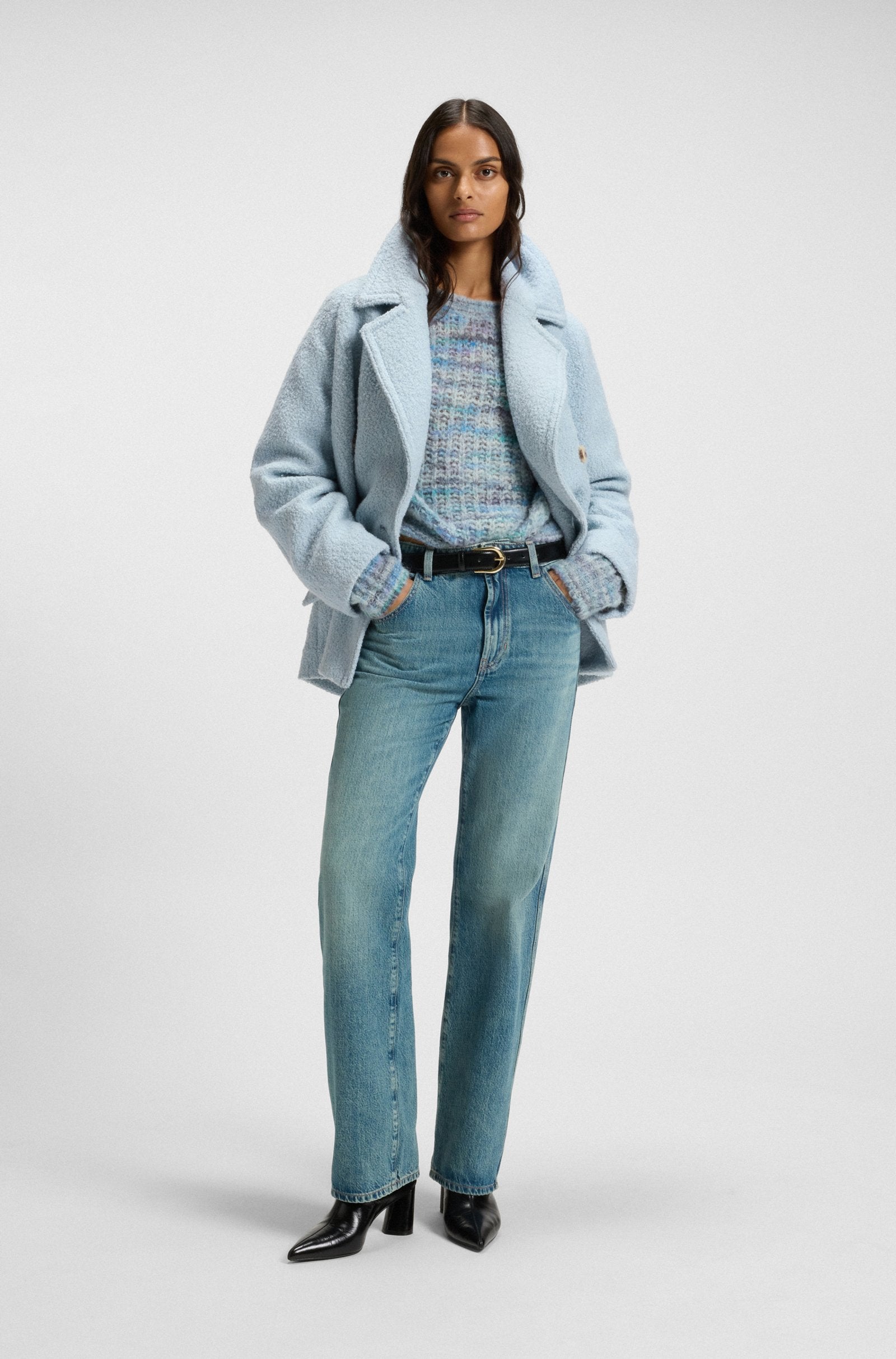 BOSS Orange naisten takki Cabani Coat, vaaleansininen