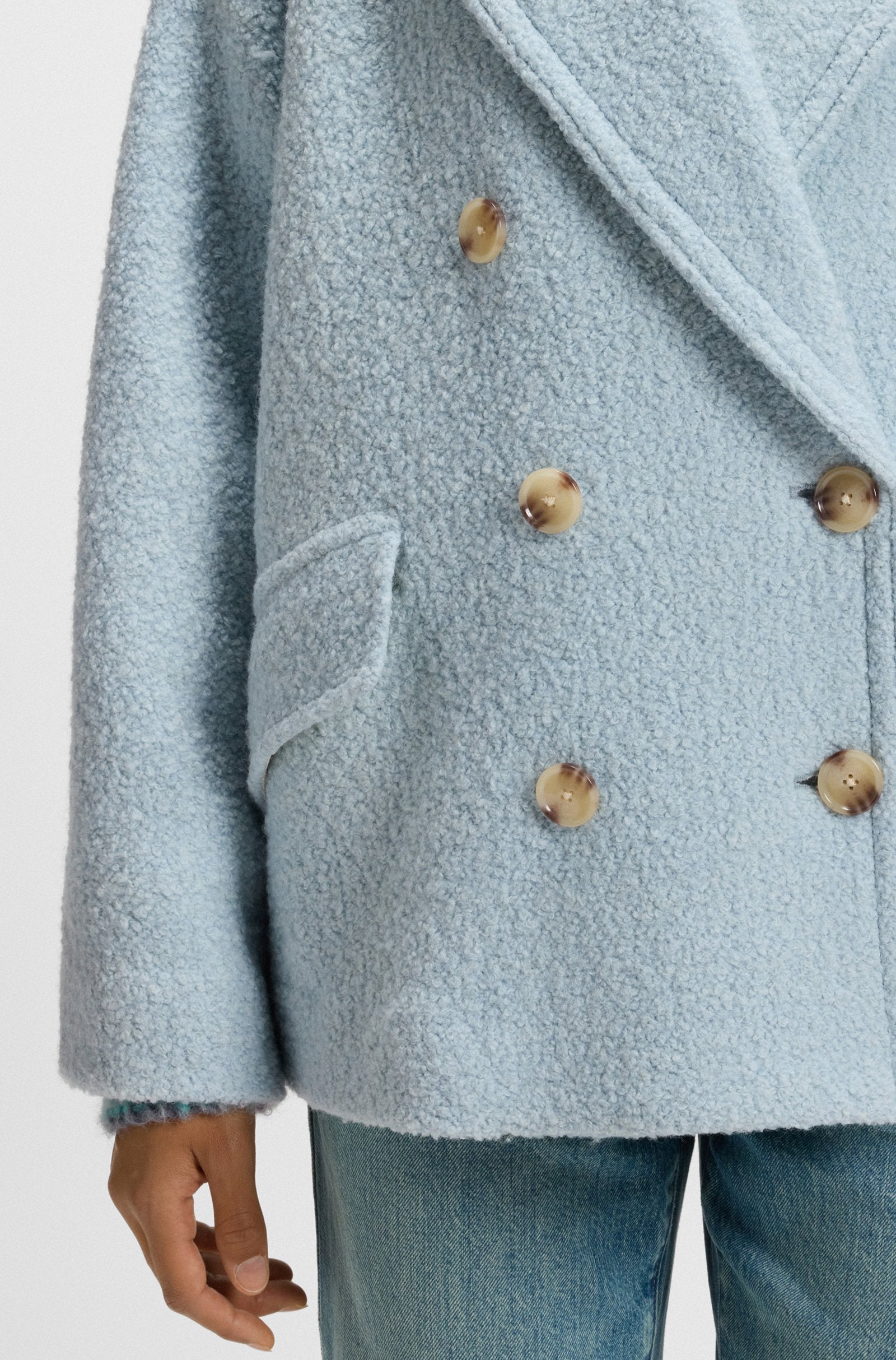 BOSS Orange naisten takki Cabani Coat, vaaleansininen