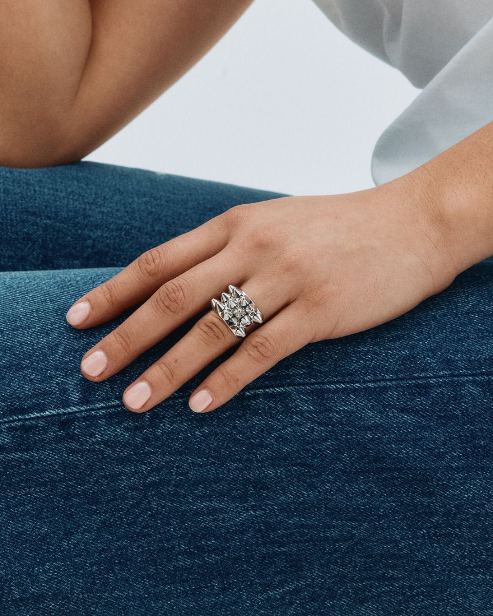 Edblad sormus Peak Ring Steel, Stainless steel