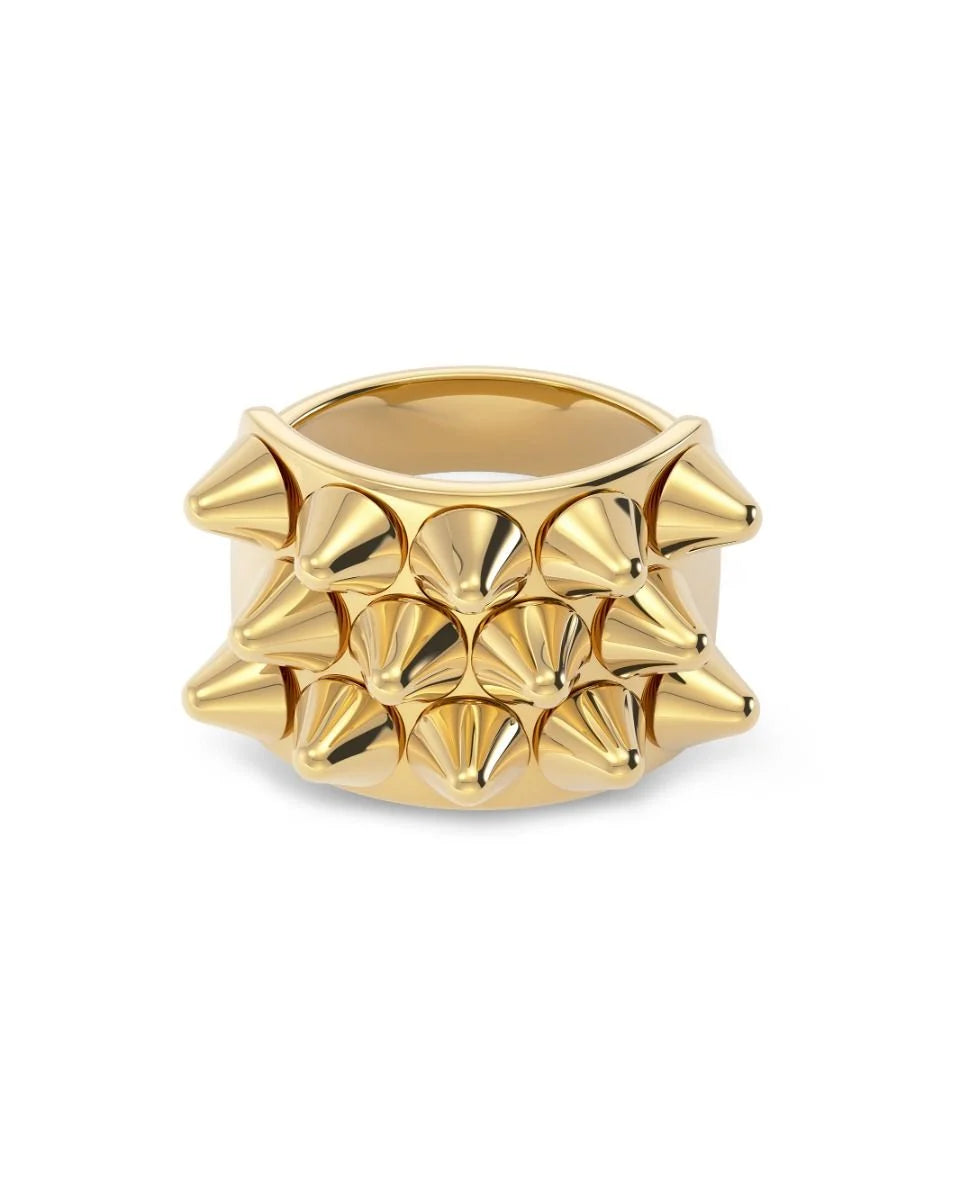 Edblad sormus Peak Ring Gold, Gold pleated