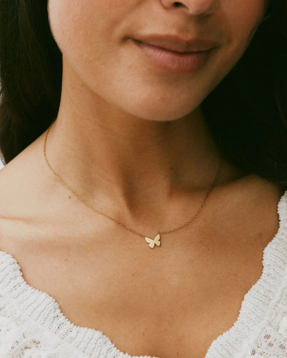 Edblad kaulakoru Papillon Necklace Gold, Gold pleated