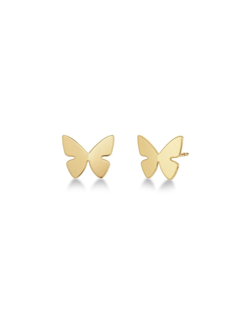 Edblad korvakorut Papillon Studs Gold, Gold pleated