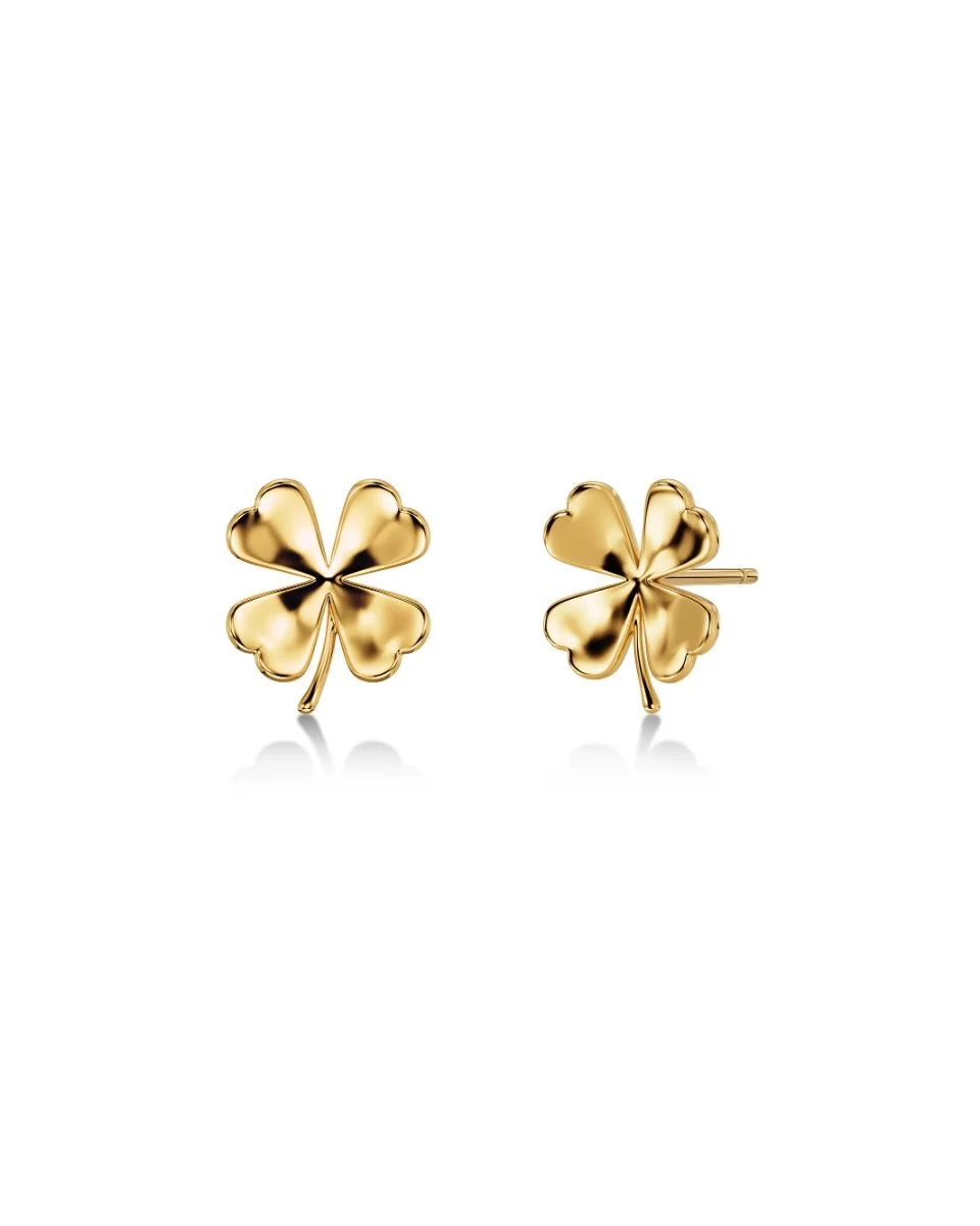 Edblad korvakorut Lucky Studs Gold, Gold pleated
