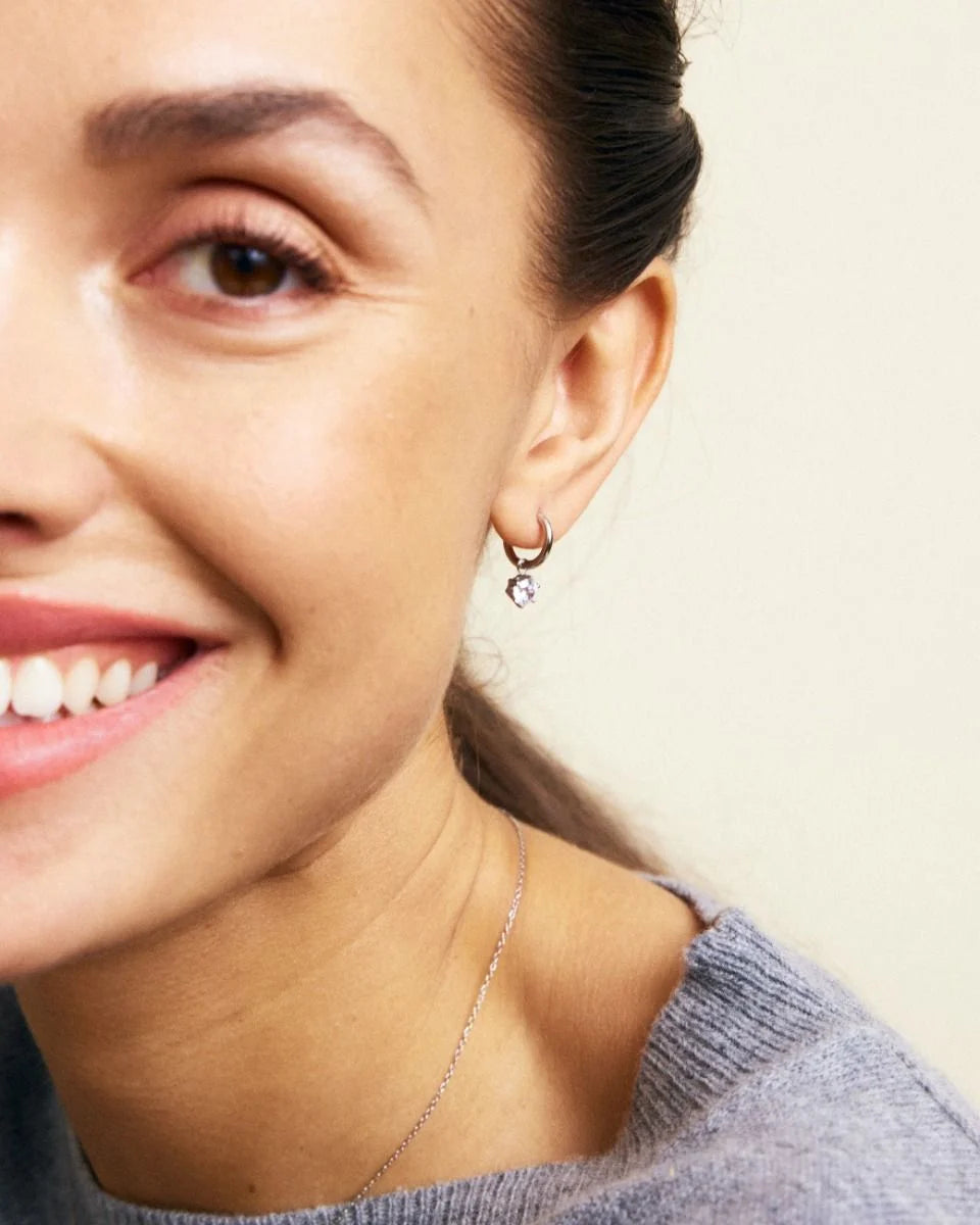 Edblad korvakorut Crown Hoops Steel, Stainless steel