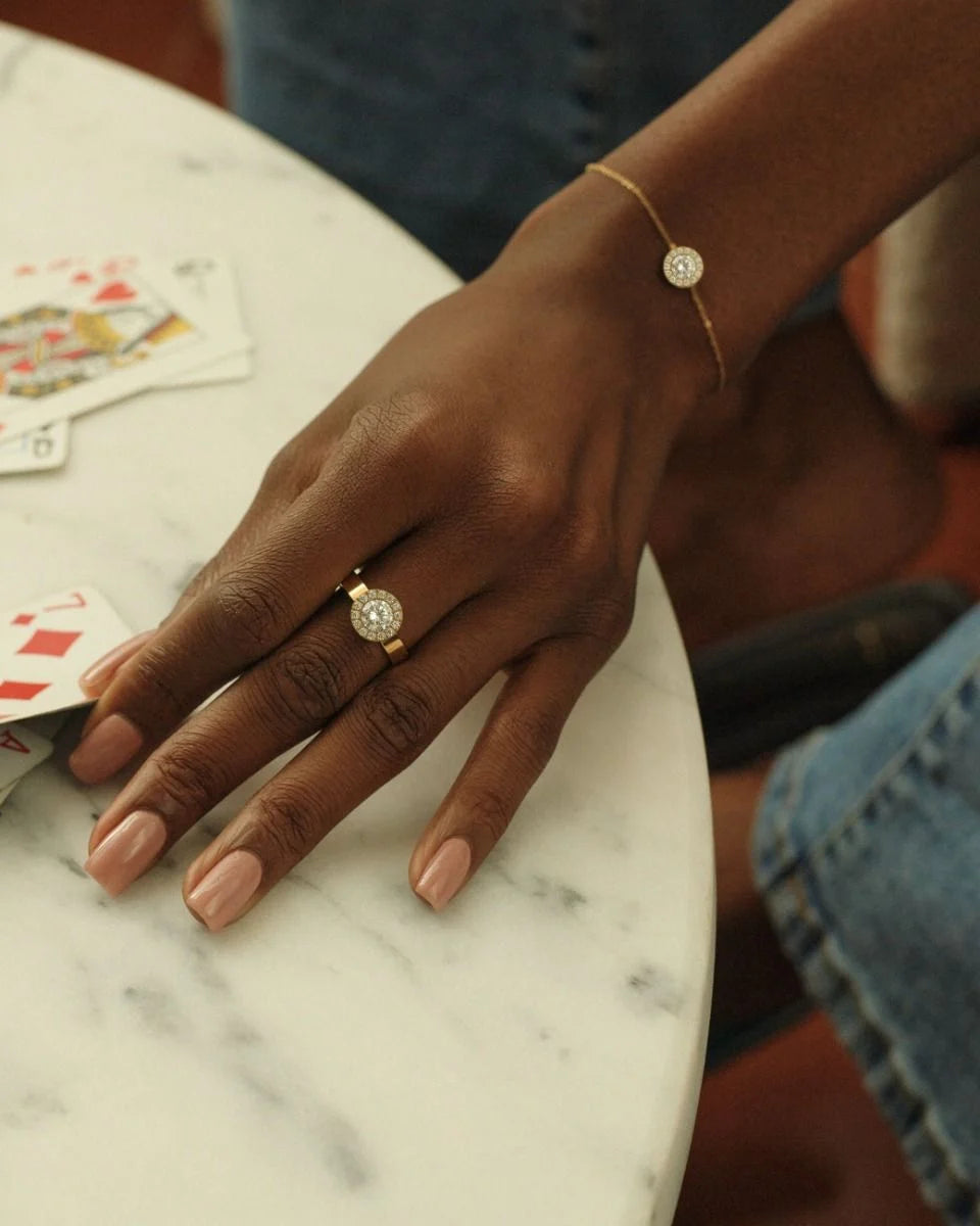 Edblad rannekoru Thassos Bracelet Gold, Gold pleated