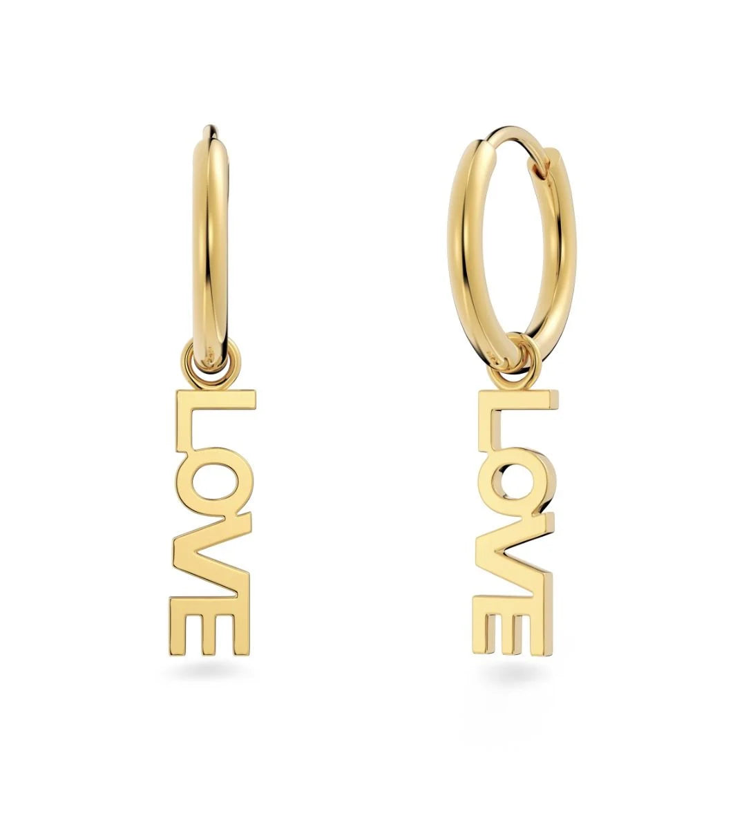 Edblad korvakorut Love Hoops Gold, Gold pleated