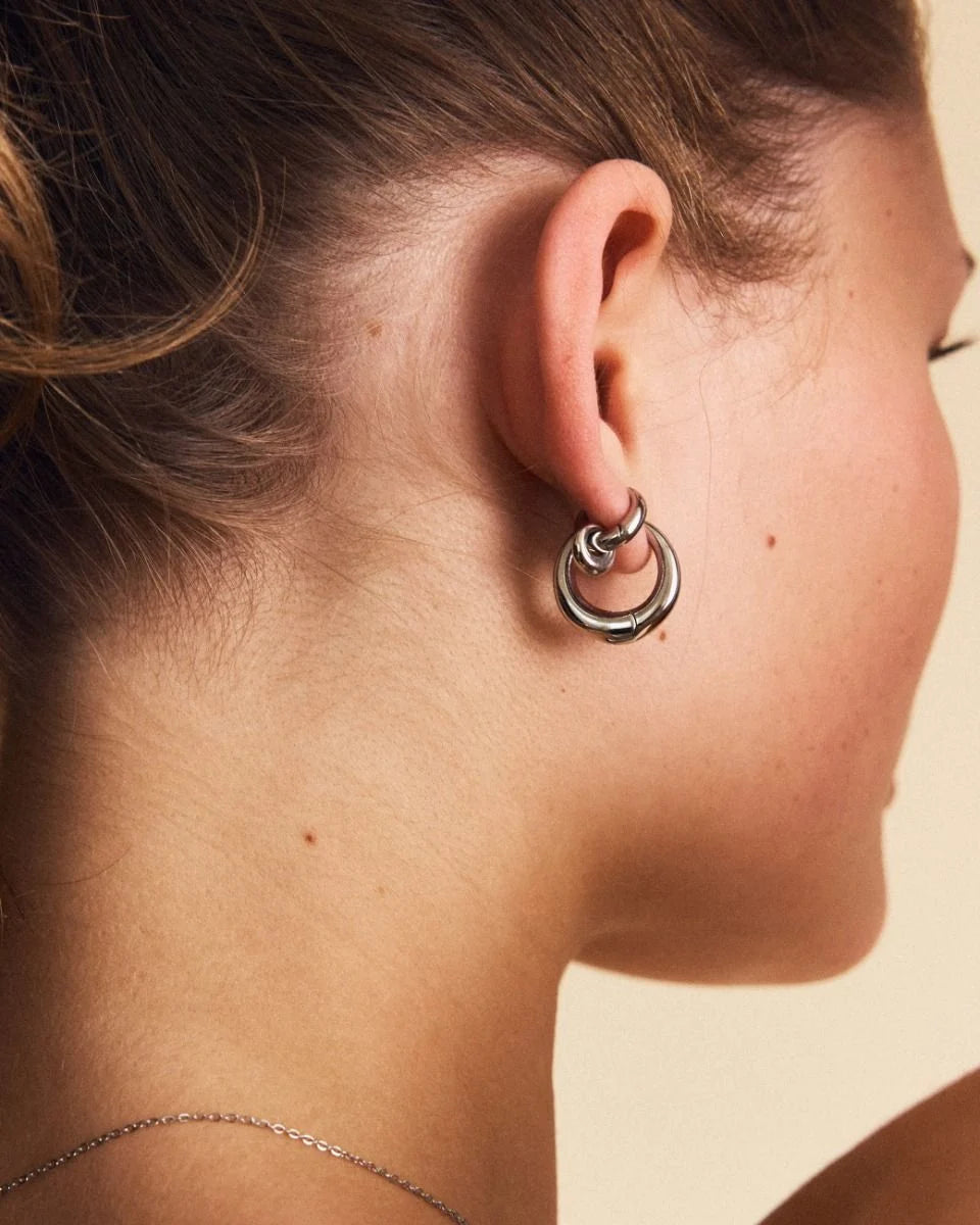 Edblad korvakorut Furo Hoops L Steel, Stainless steel