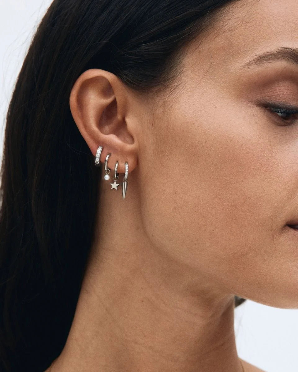 Edblad korvakorut Peak One Hoops Sirius Steel, Stainless steel