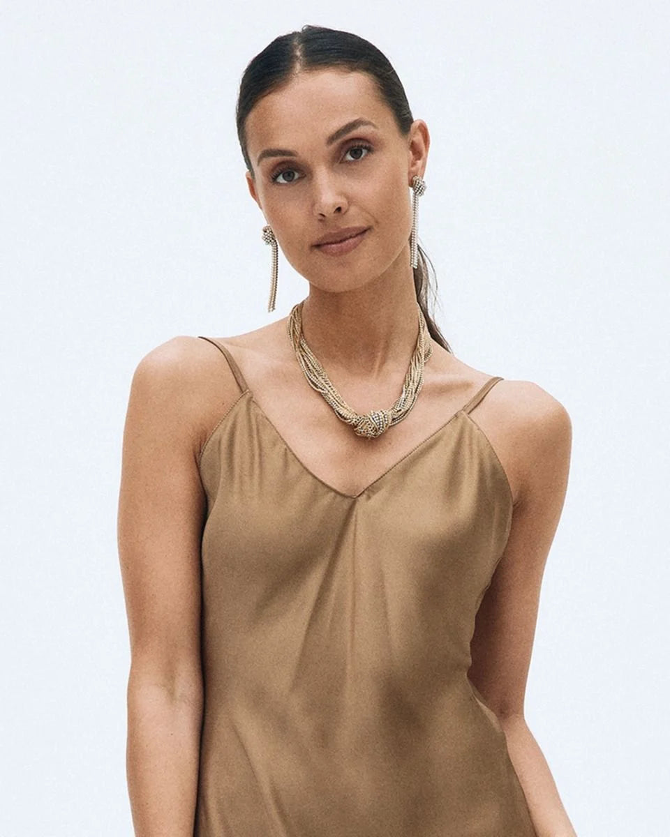 Edblad korvakorut Revel Knot Earrings Gold, Gold pleated