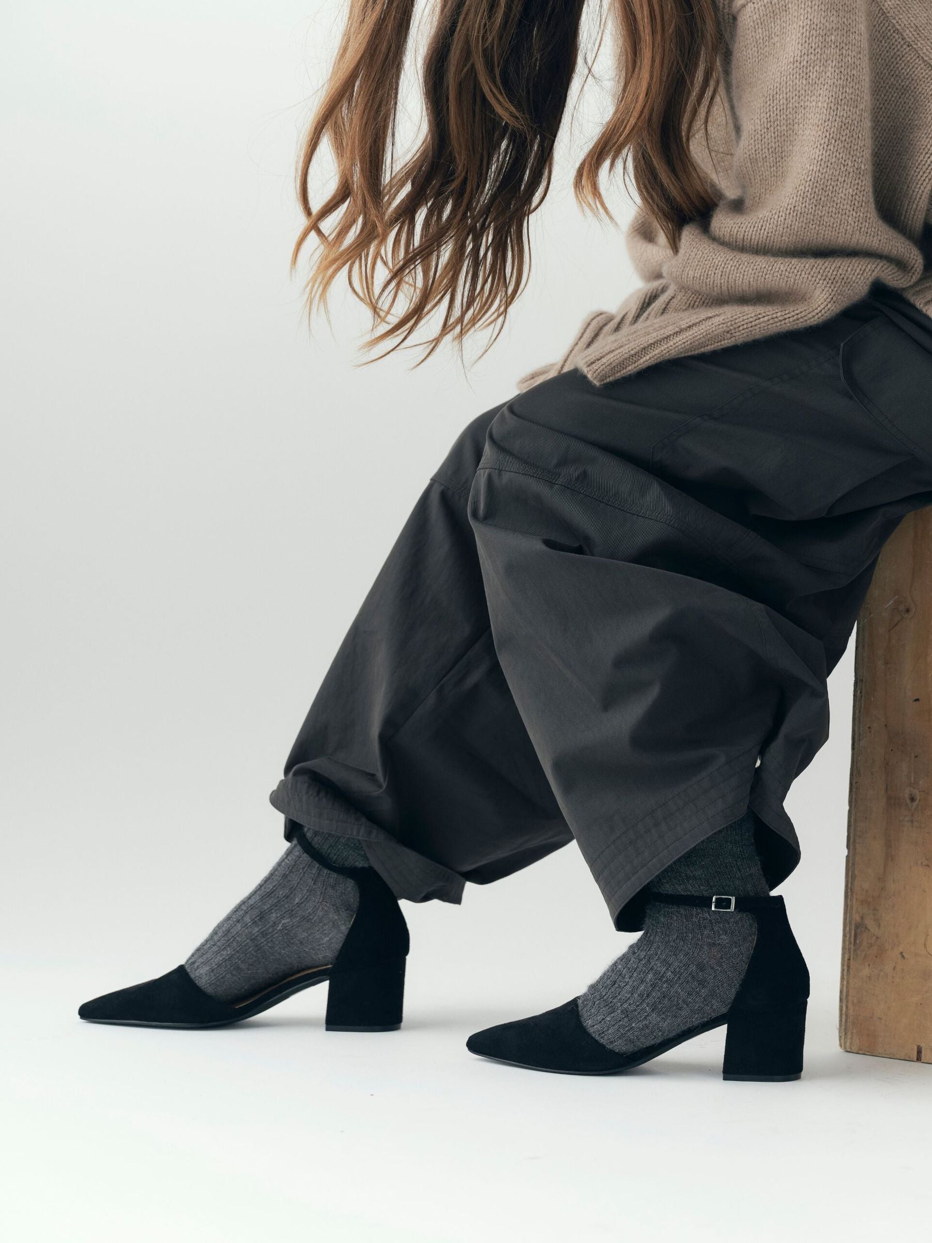 Bianco naisten korkokengät Biadevived Heel MicroSuede, musta