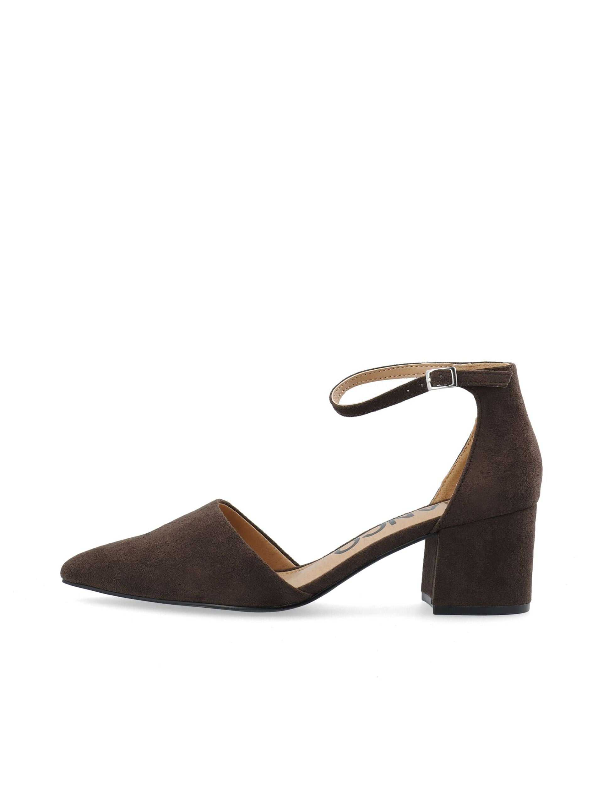 Bianco naisten korkokengät Biadevived Heel MicroSuede, tummanruskea