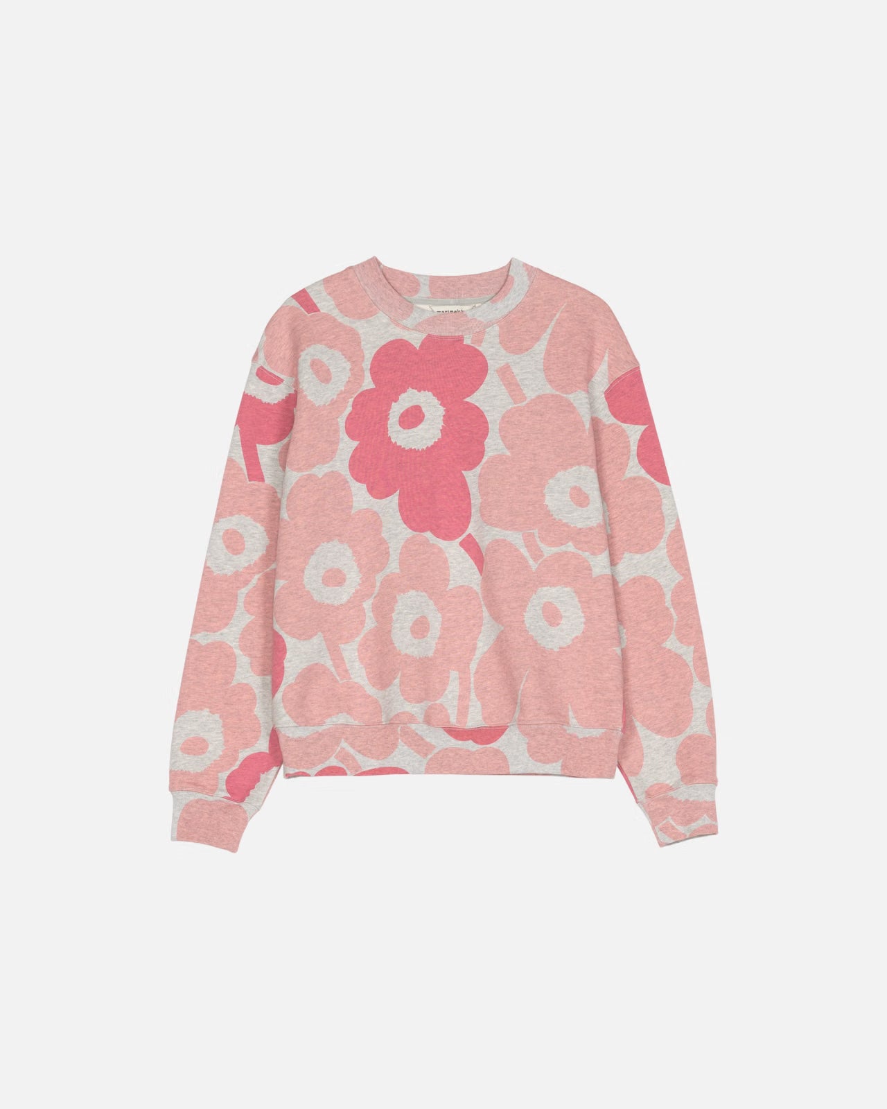 Marimekko naisten collegepaita Leiot Pieni Unikko Kioski, vaaleanpunainen kuosi