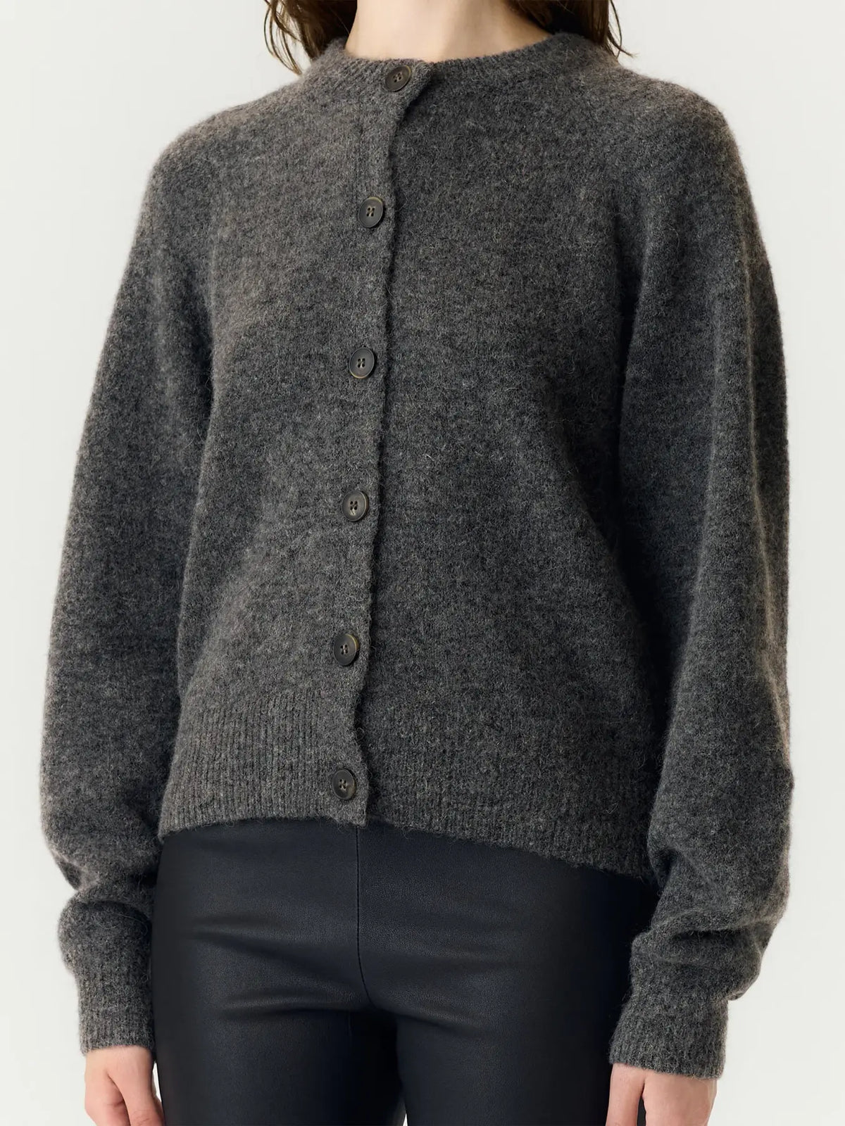 Y.A.S naisten neuletakki Yasjohi, Medium Grey Melange