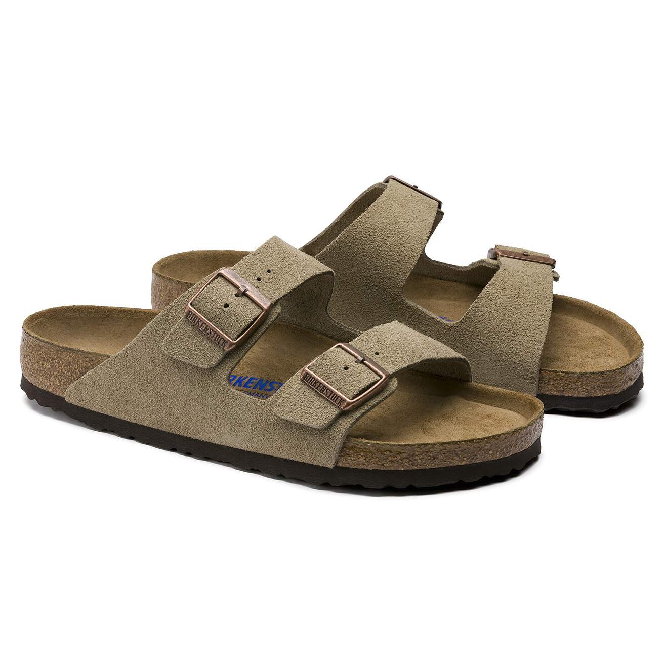 Birkenstock naisten sandaalit Arizona Narrow, harmaanruskea