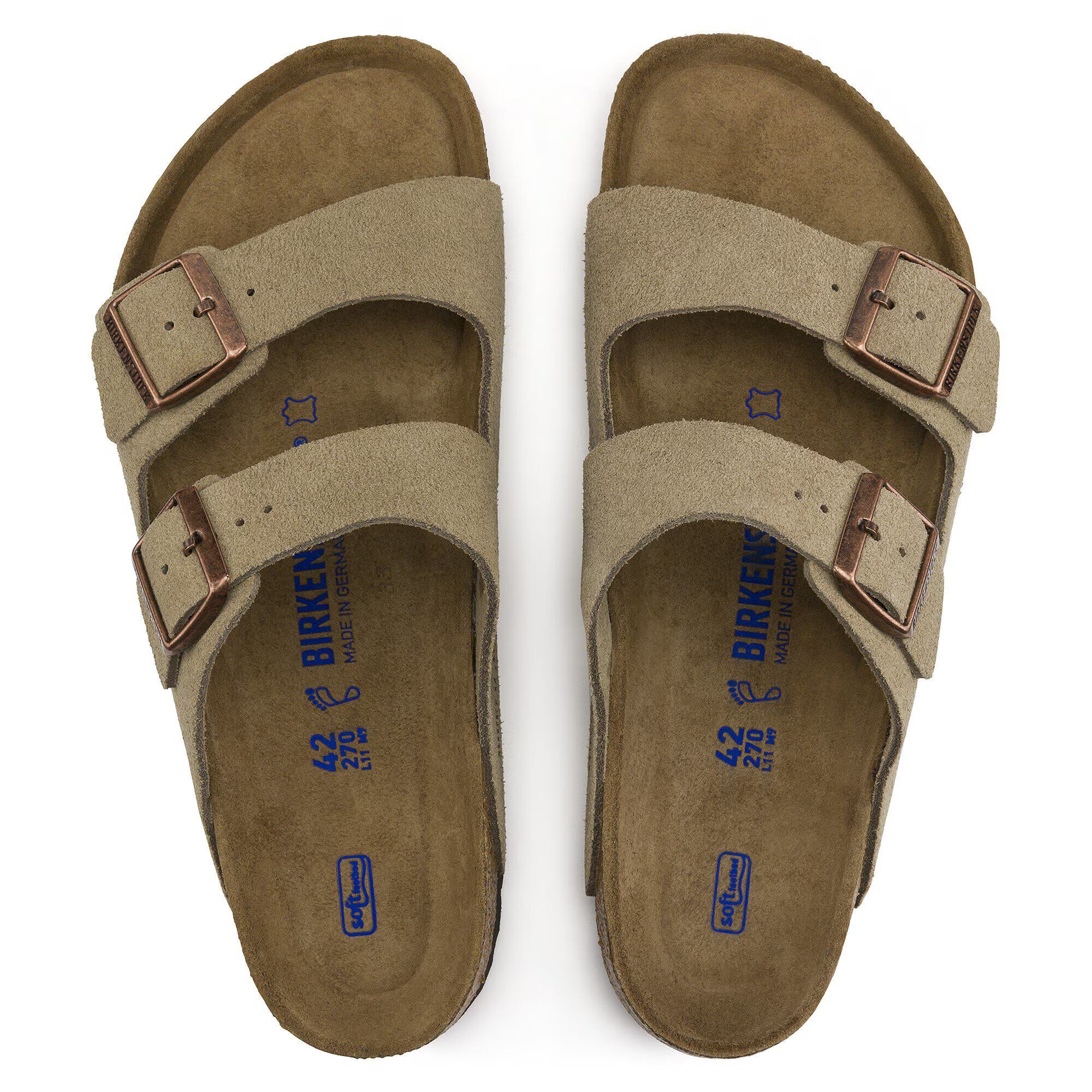 Birkenstock unisex sandaalit Arizona, harmaanruskea