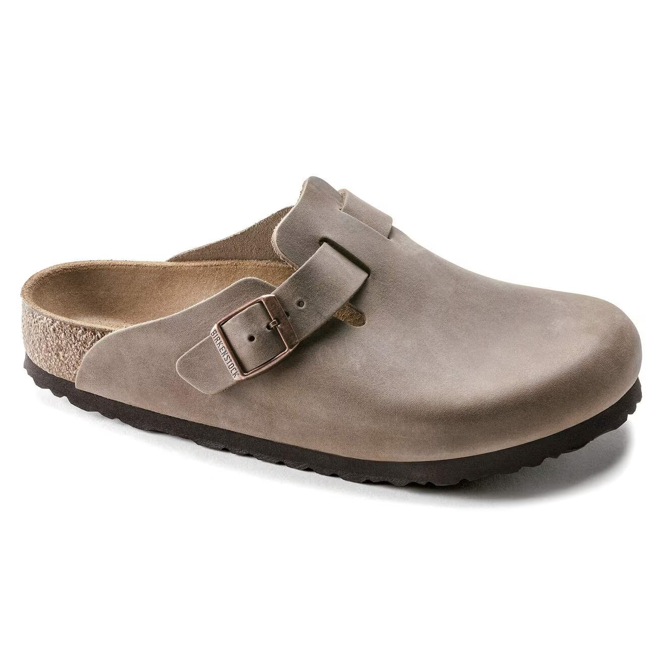 Birkenstock unisex sandaalit Boston Regular Leather Tobacco Brown, beige