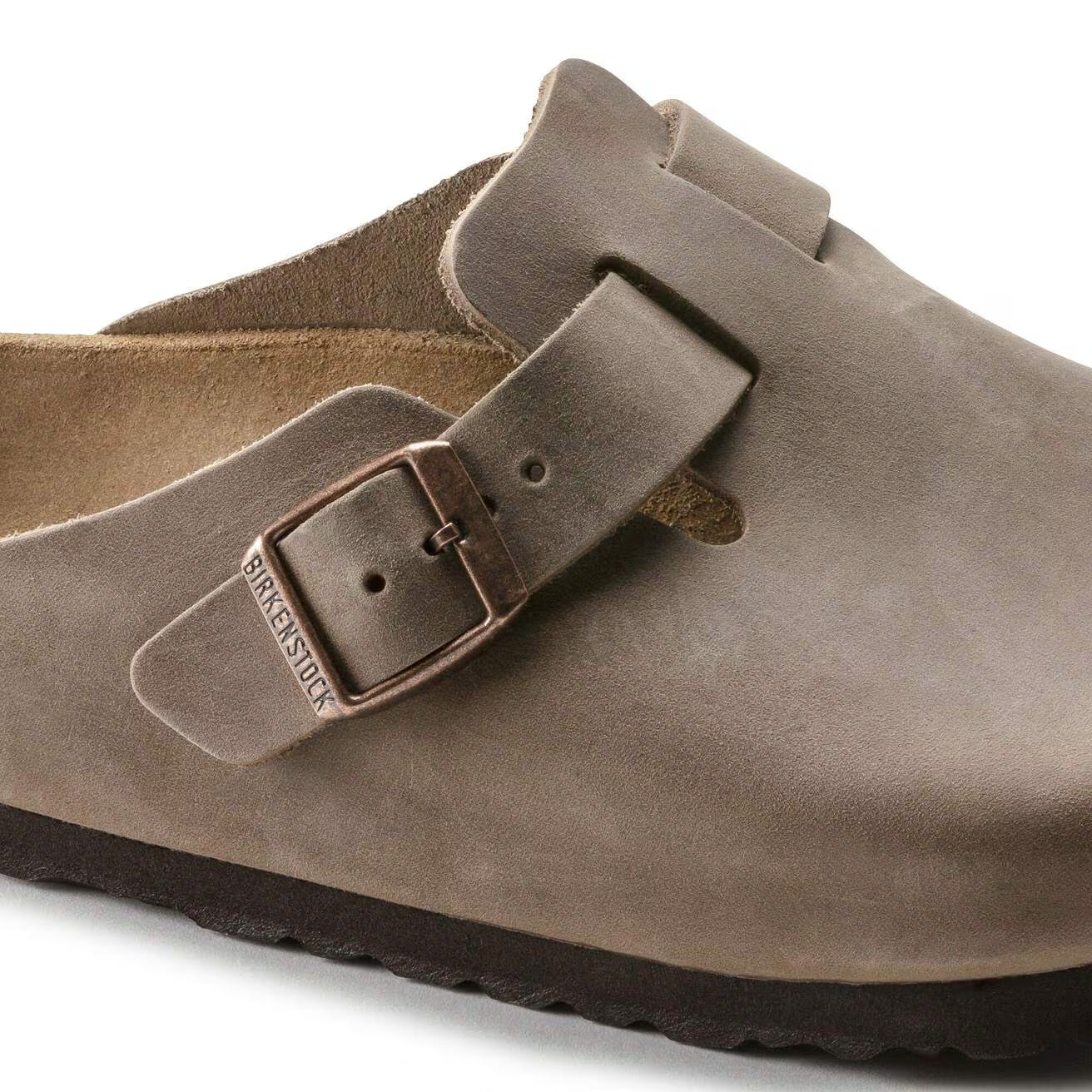 Birkenstock unisex pistokkaat Boston Regular Leather Tobacco Brown, beige