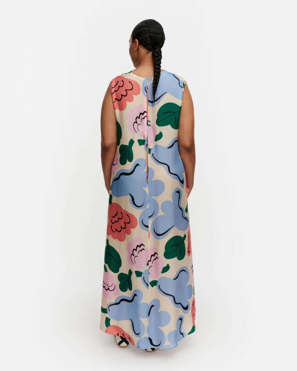 Marimekko naisten midimekko Migot Kukasta Kukkaan, monivärinen kuosi
