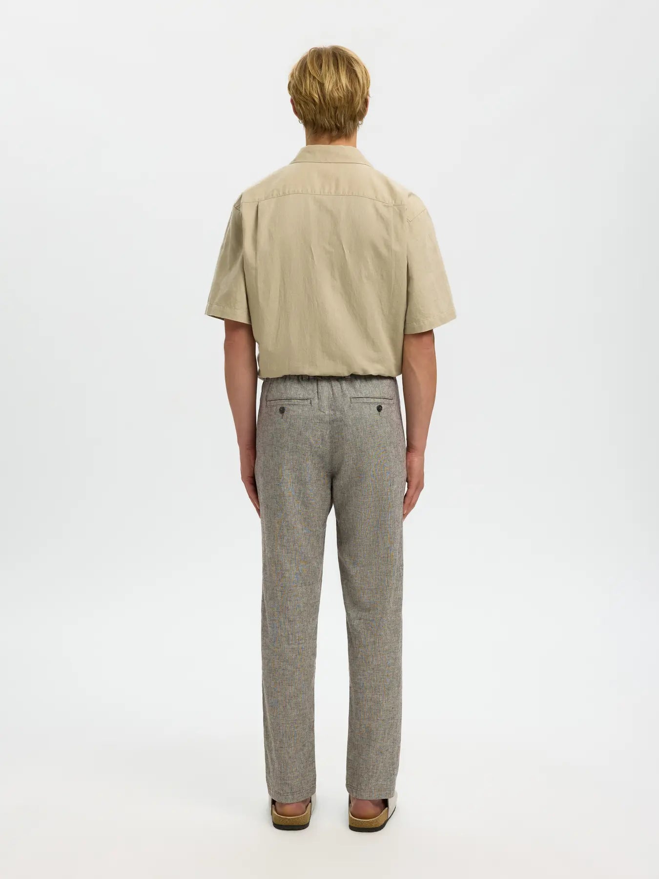 Selected miesten housut SLH172-SLIMTAPE Brody Linen Pant, Delicioso
