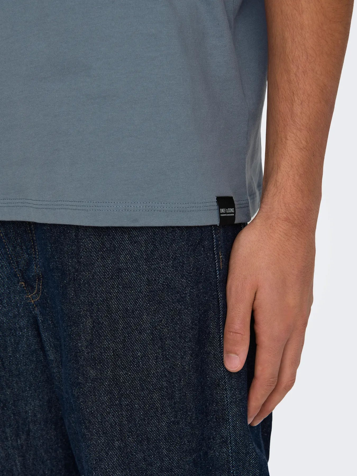 Only and Sons miesten T-paita Onsmax Life Ss Stitch Tee Noos, Flint Stone