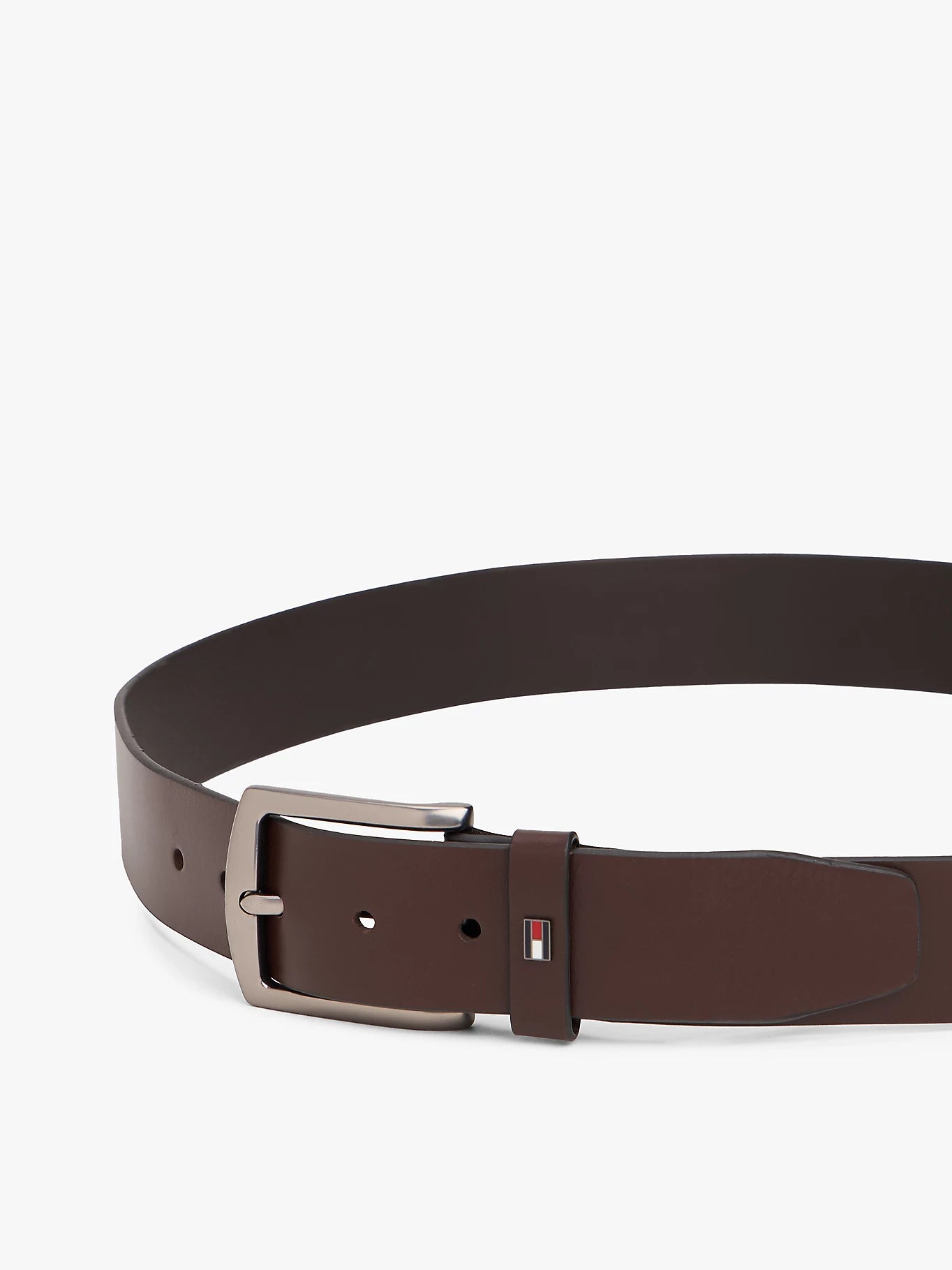 Tommy Hilfiger K DENTON nahkavyö lahjapaketissa, tummanruskea