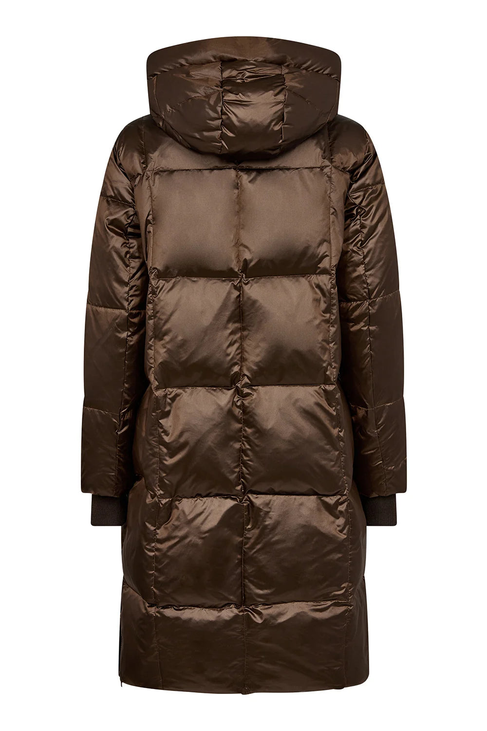 Mos Mosh naisten untuvatakki MMNova Metallic Down Jacket, tummanruskea