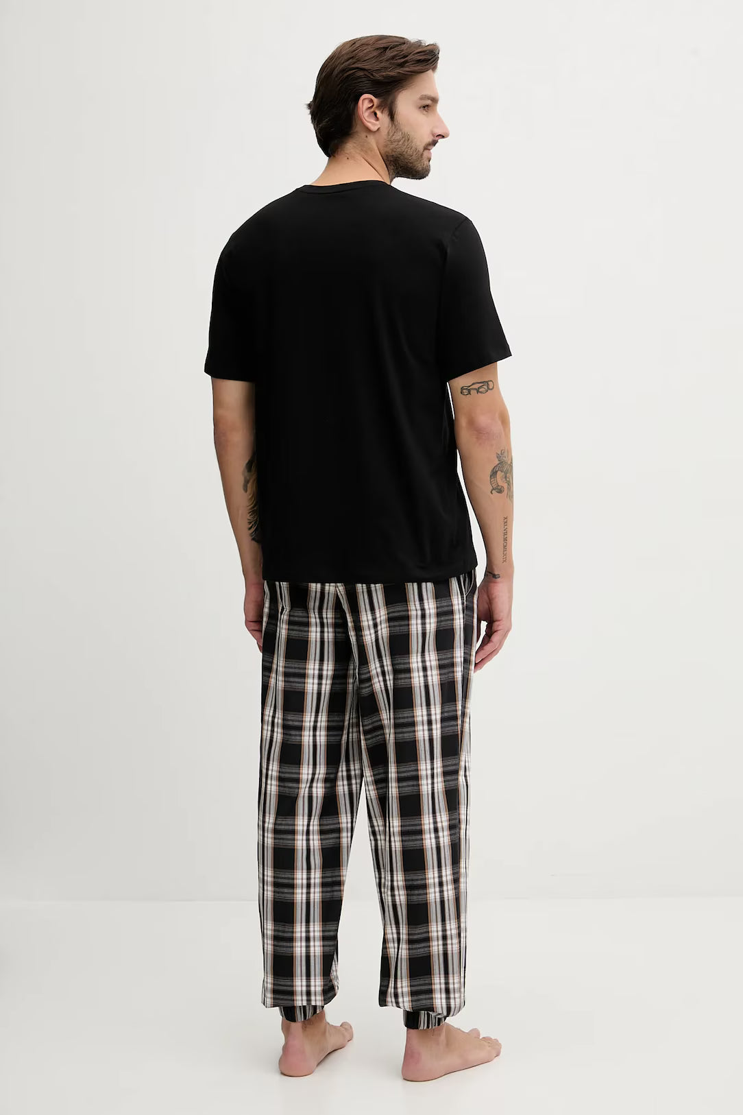 Hugo Boss Miesten Pyjamat ja yöasut Easy Long Set T-shirt musta