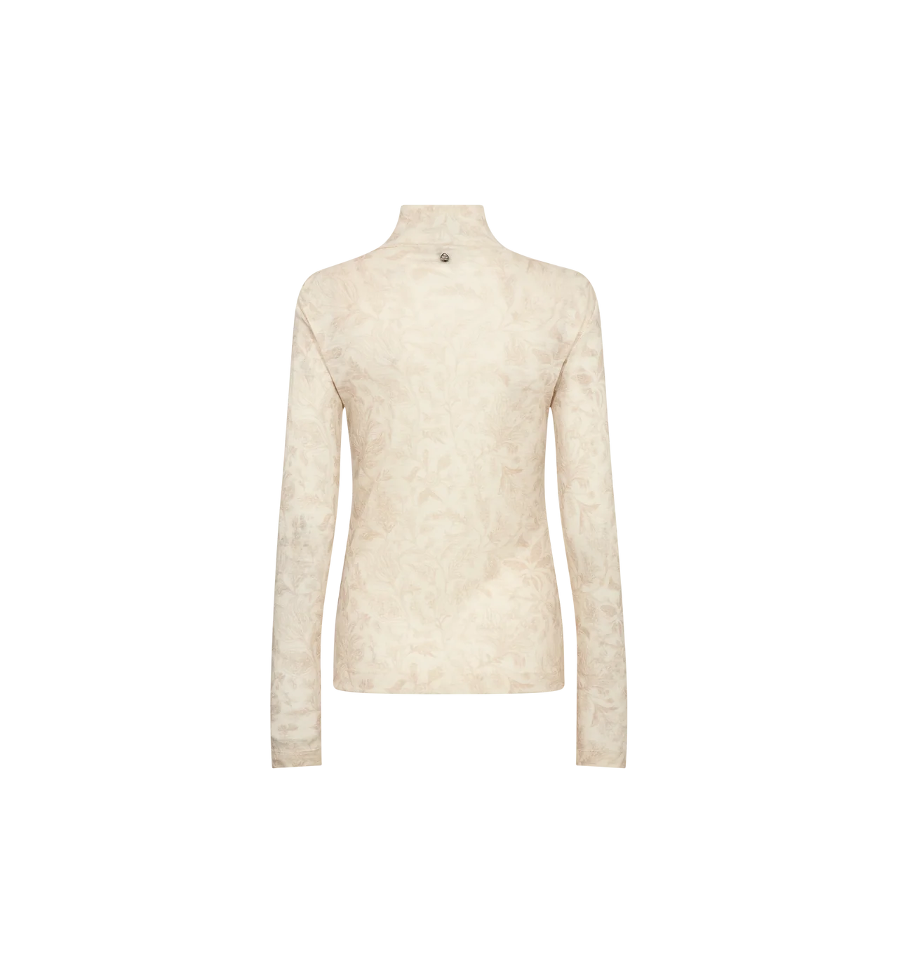 Mos Mosh naisten pitkähihainen paita Xinna Fleur Turtleneck, luonnonvalkoinen