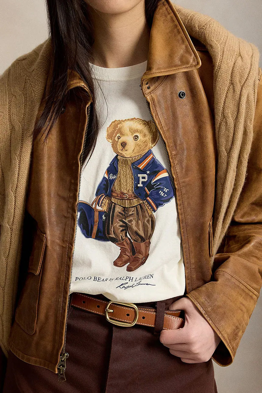 Polo Ralph Lauren naisten T-paita Polo Bear Cotton Jersey Tee, valkoinen