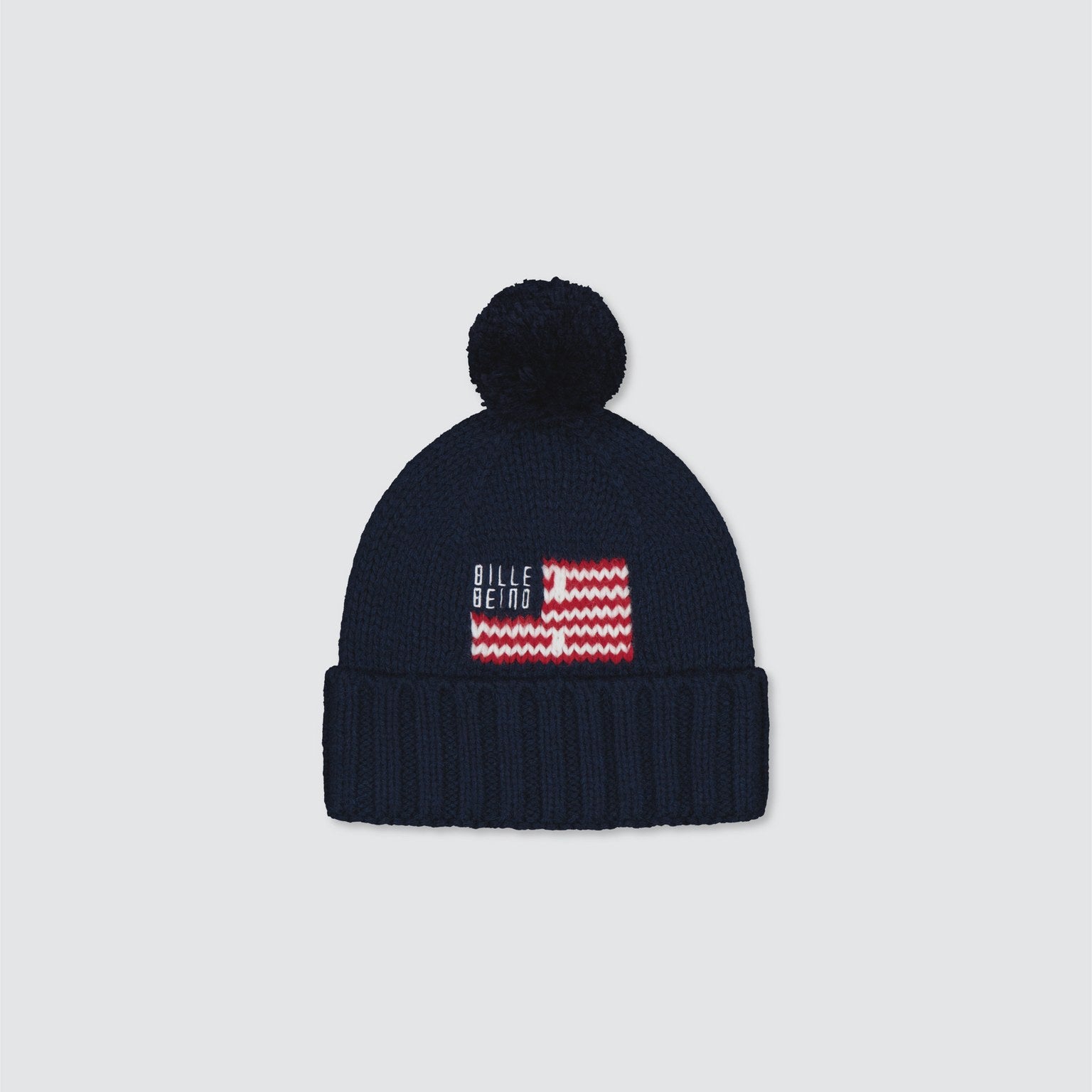 Billebeino unisex pipo Flag Pom Pom Beanie, tummansininen