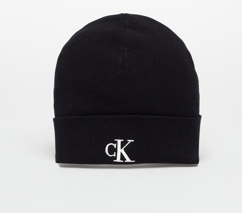 Calvin Klein Jeans miesten pipo, CK FINE RIB BEANIE Musta